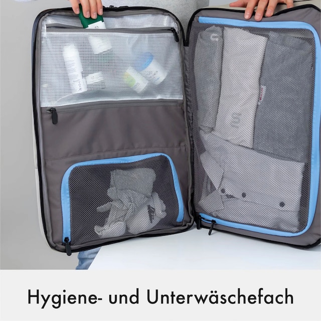 onemate Reiserucksack »grau«, erweiterbar; mit Laptopfach; aus recycelten  PET-Flaschen auf Rechnung kaufen