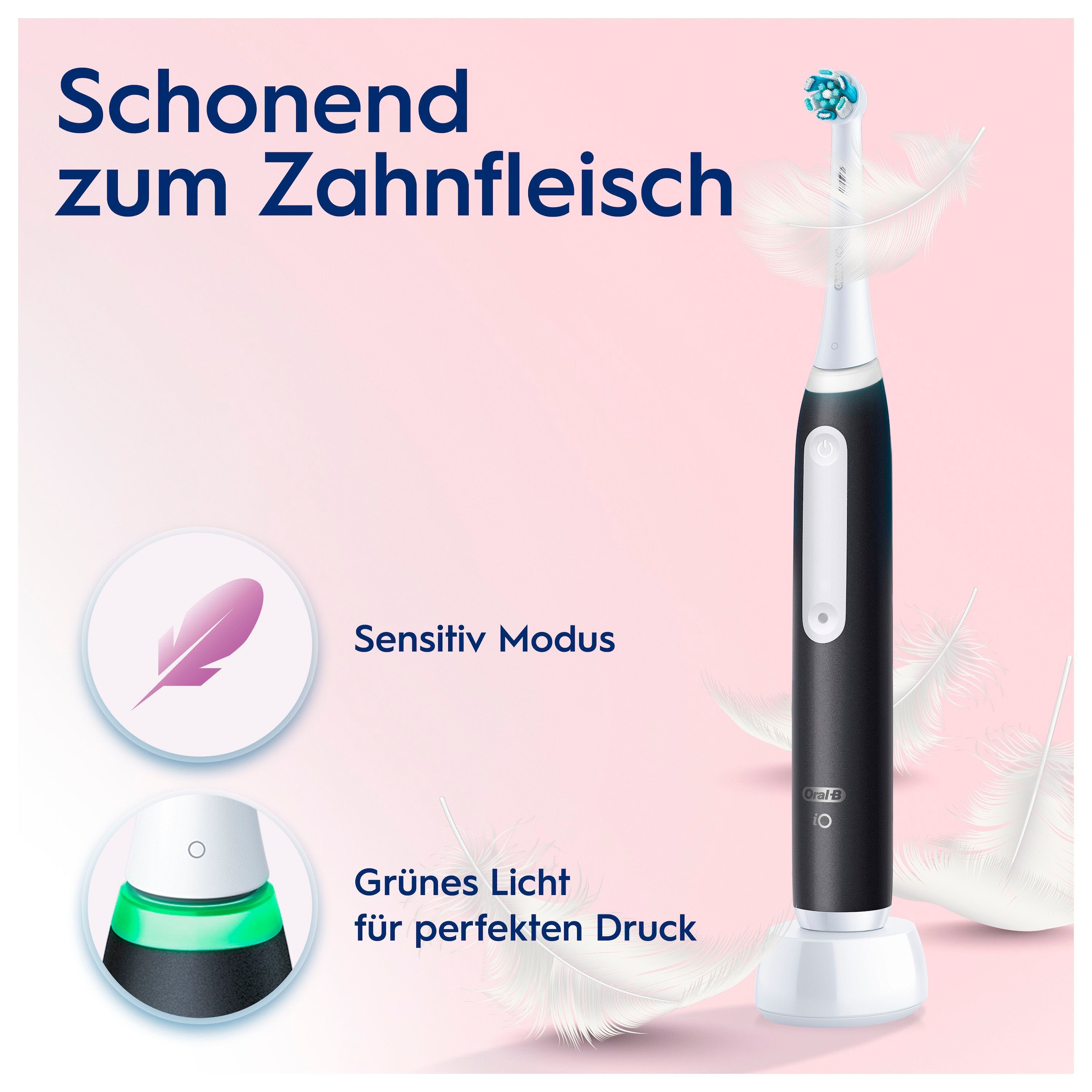 Oral-B Elektrische Zahnbürste »iO Series 3 Doppelpack«, 2 St. Aufsteckbürsten, Magnet-Technologie