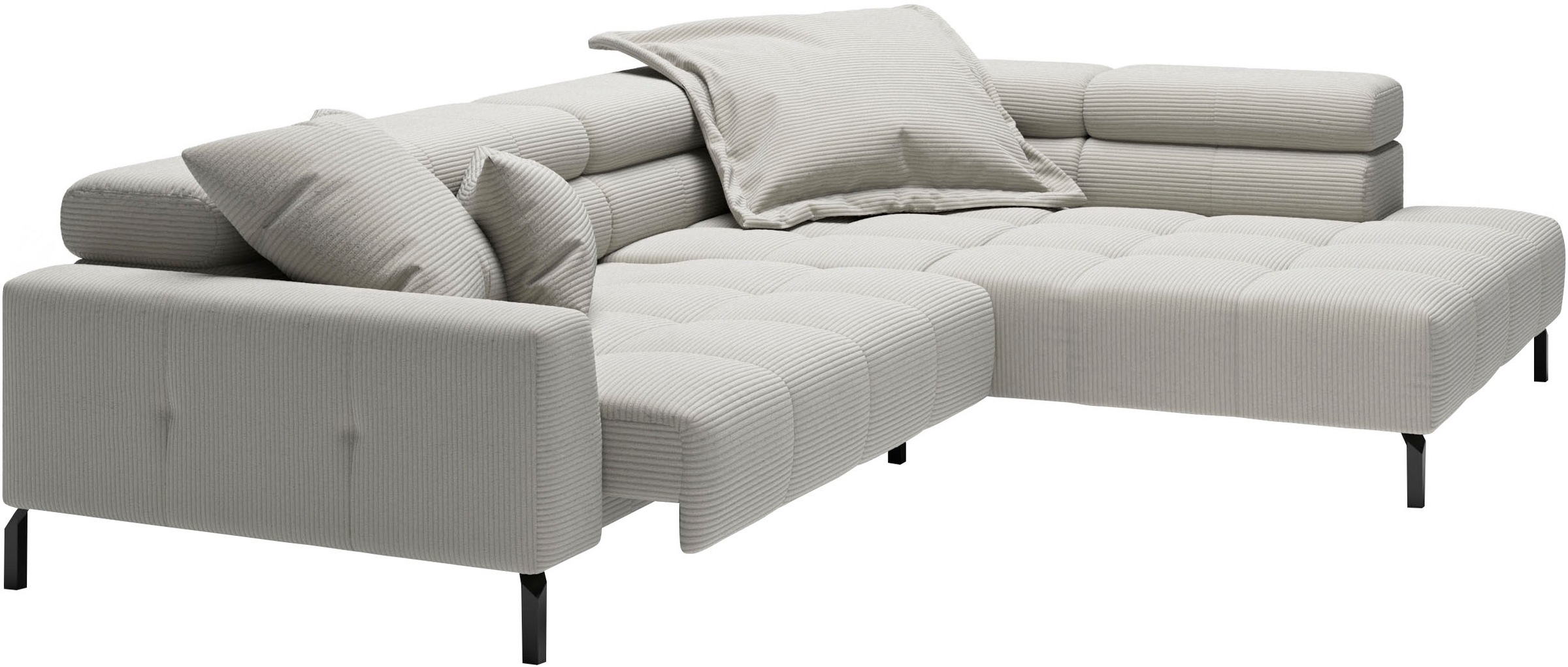 Places of Style Ecksofa »Cleveland, L-Form, incl. Kopfteilverstellung, Breite 311 cm«, wahlweise elektrischer Sitzvorzug