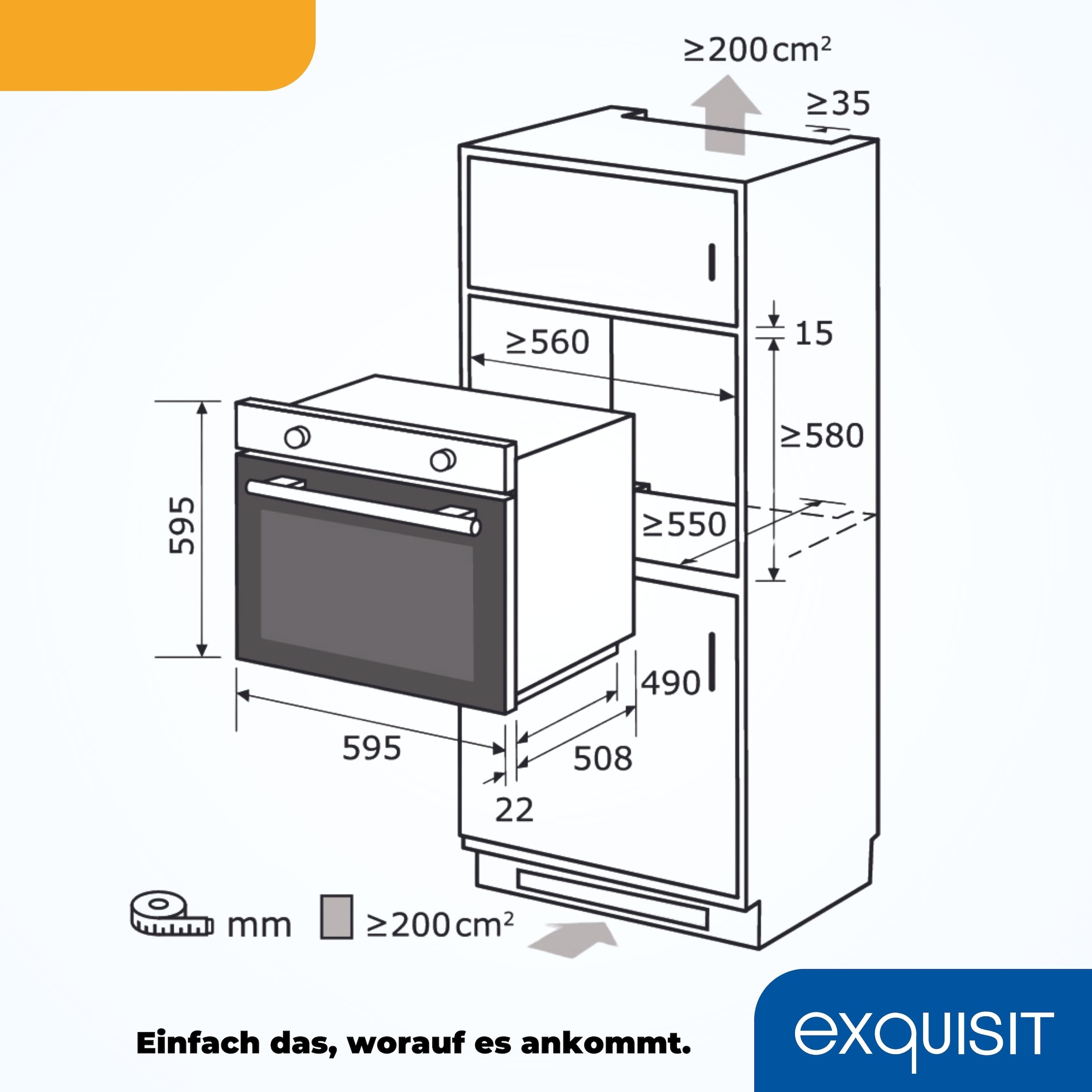 exquisit Einbaubackofen  »EBE 555-1.1«