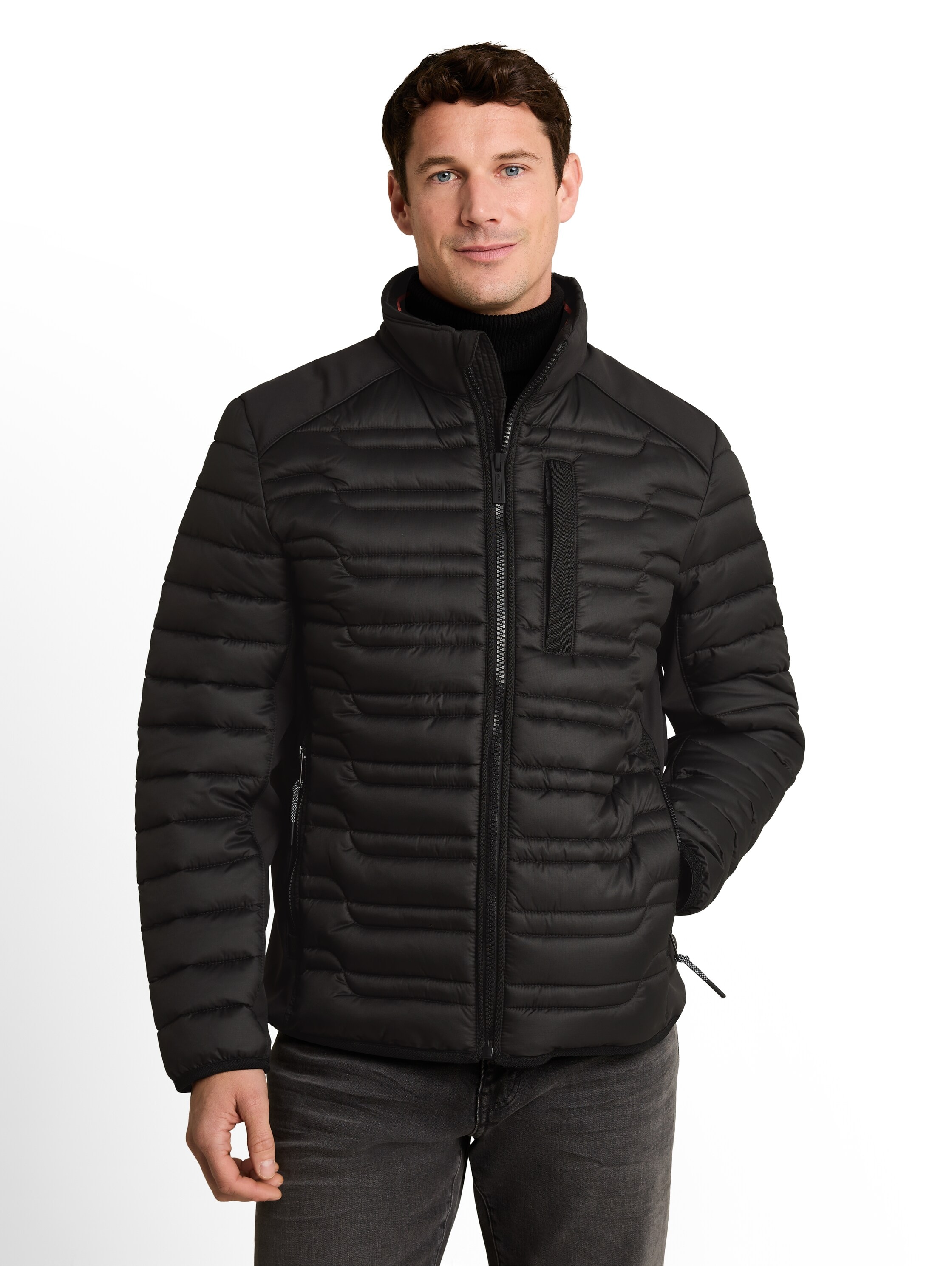 TOM TAILOR Steppjacke ohne Kapuze mit Stehkragen und Reißverschluss