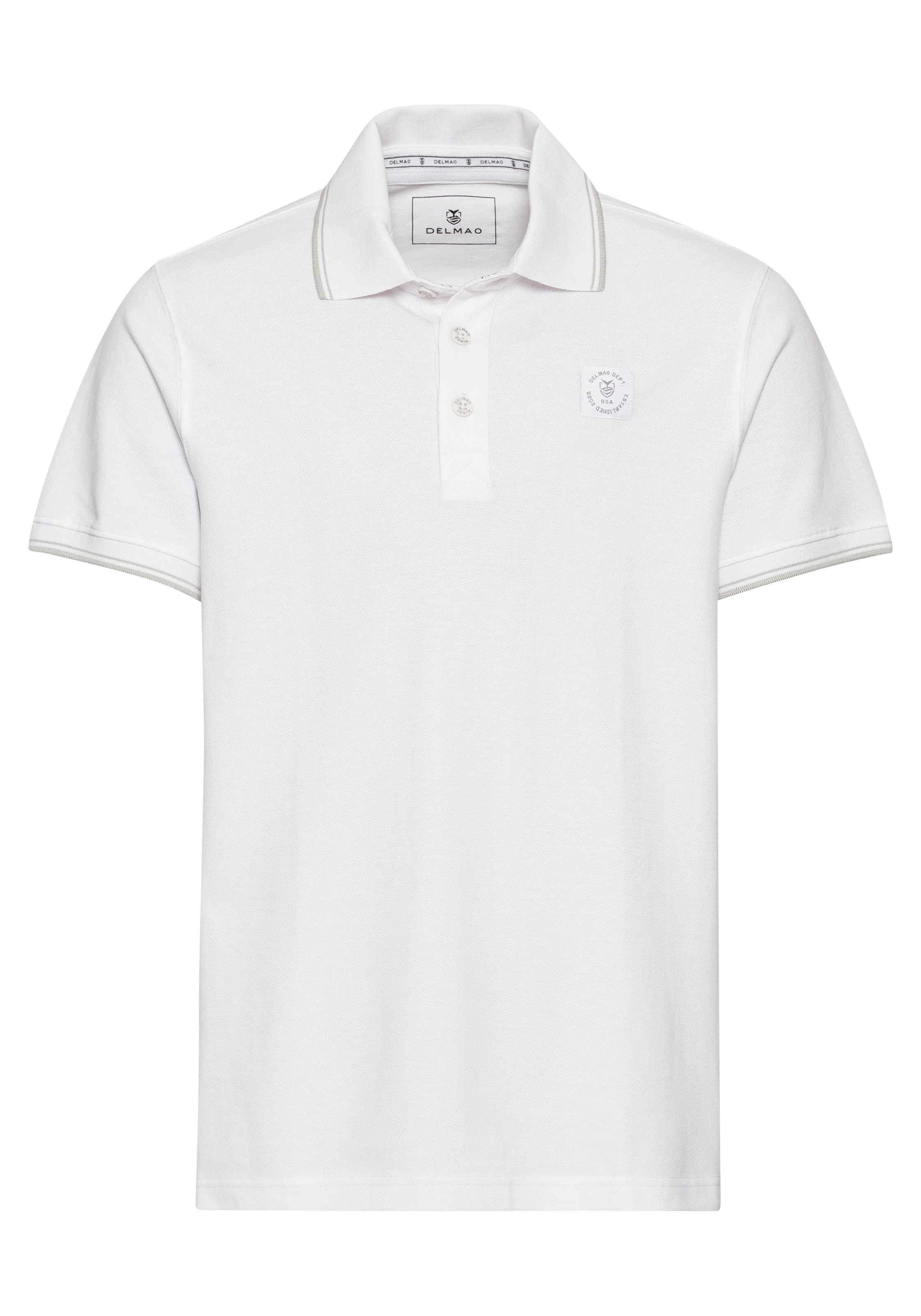 DELMAO Poloshirt, mit modischem Brustlabel - NEUE MARKE!