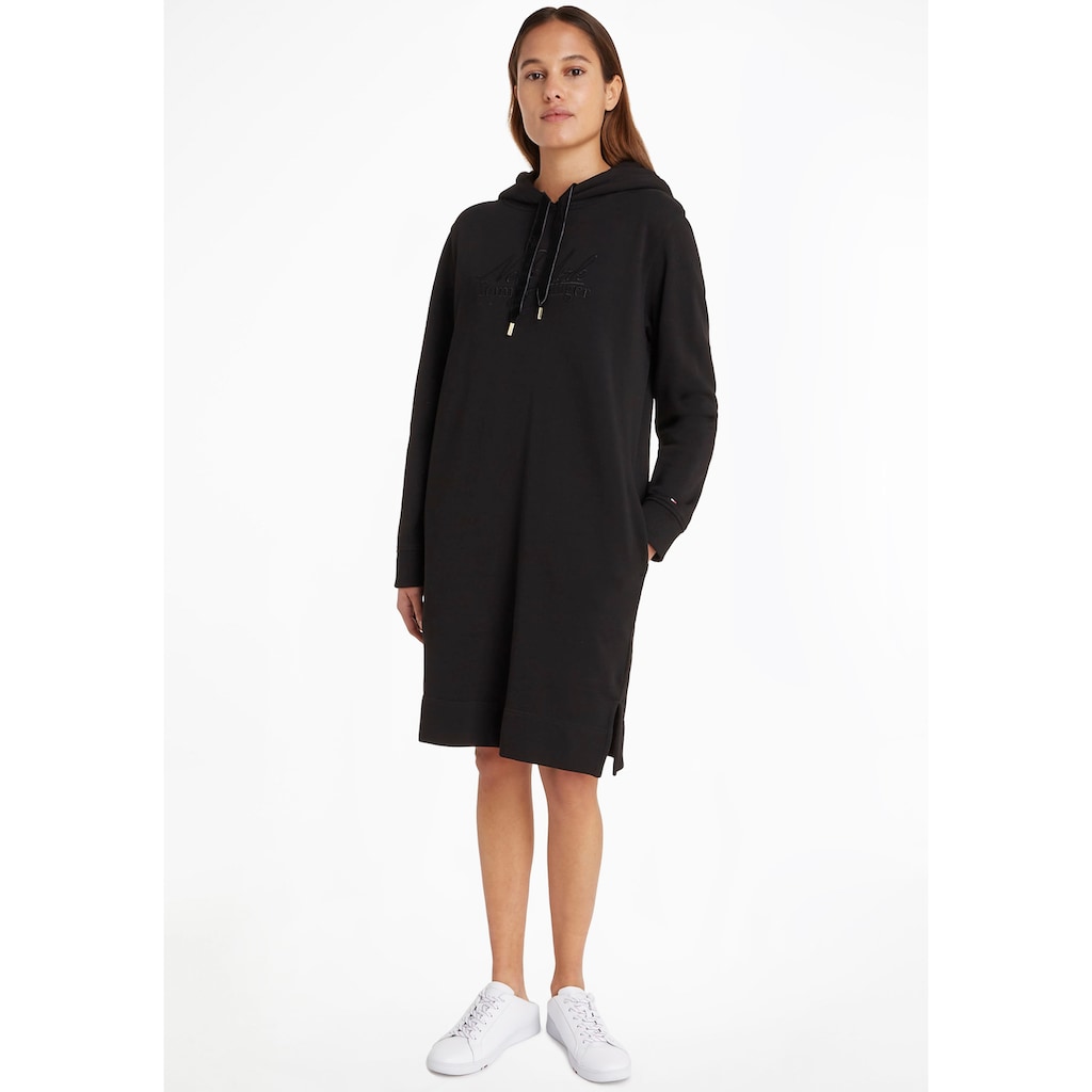Tommy Hilfiger Sweatkleid »REG VLVT TRIM HOOD SHORT DRS LS« mit Tommy Hilfiger Markenlabel Tommy Hilfiger Sweatkleid »REG VLVT TRIM HOOD SHORT DRS LS« mit Tommy Hilfiger Markenlabel
