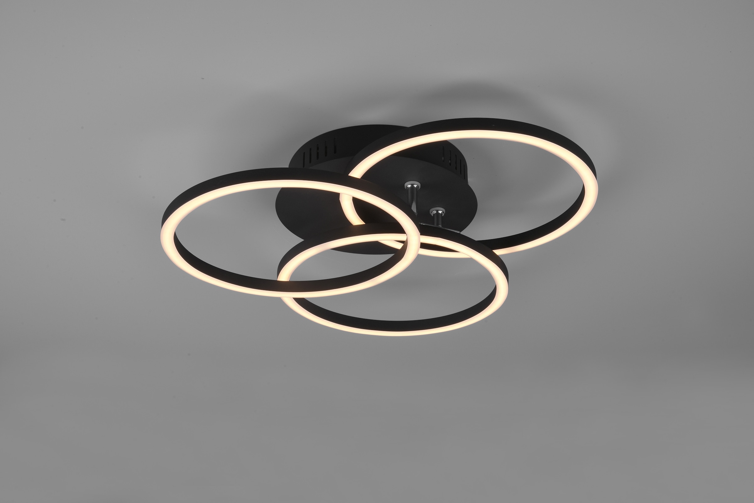 Deckenlampe »Circle«, 1 flammig-flammig, 3 Ringen schwenkbaren LED inkl. schwarz XXL | TRIO mit Garantie Leuchten Fernbedienung matt / mit Jahren Deckenleuchte kaufen online