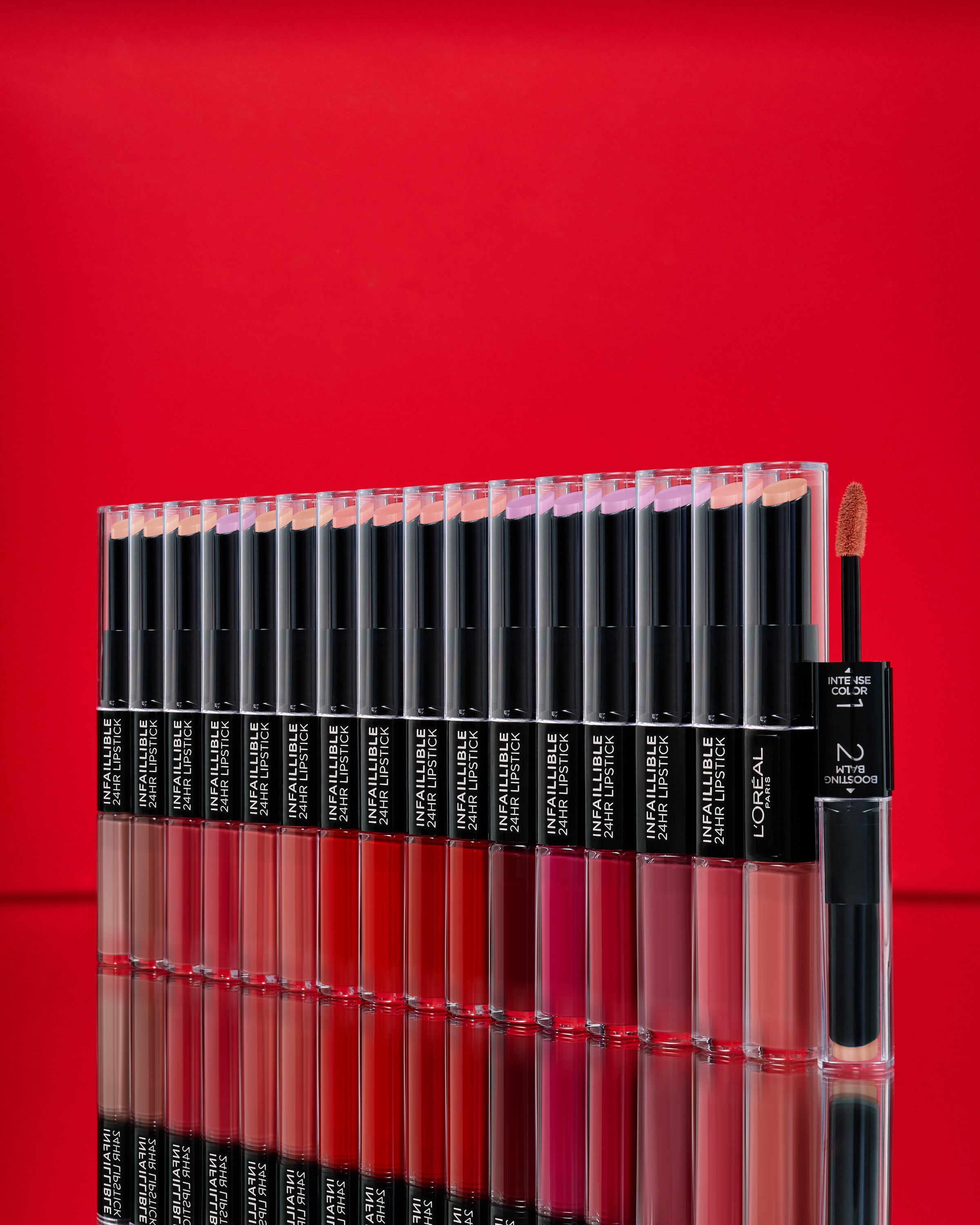L'ORÉAL PARIS Lippenstift »INFAILLIBLE 2-STEP« mit pflegendem Material, für geschmeidige Lippen, 24h Halt