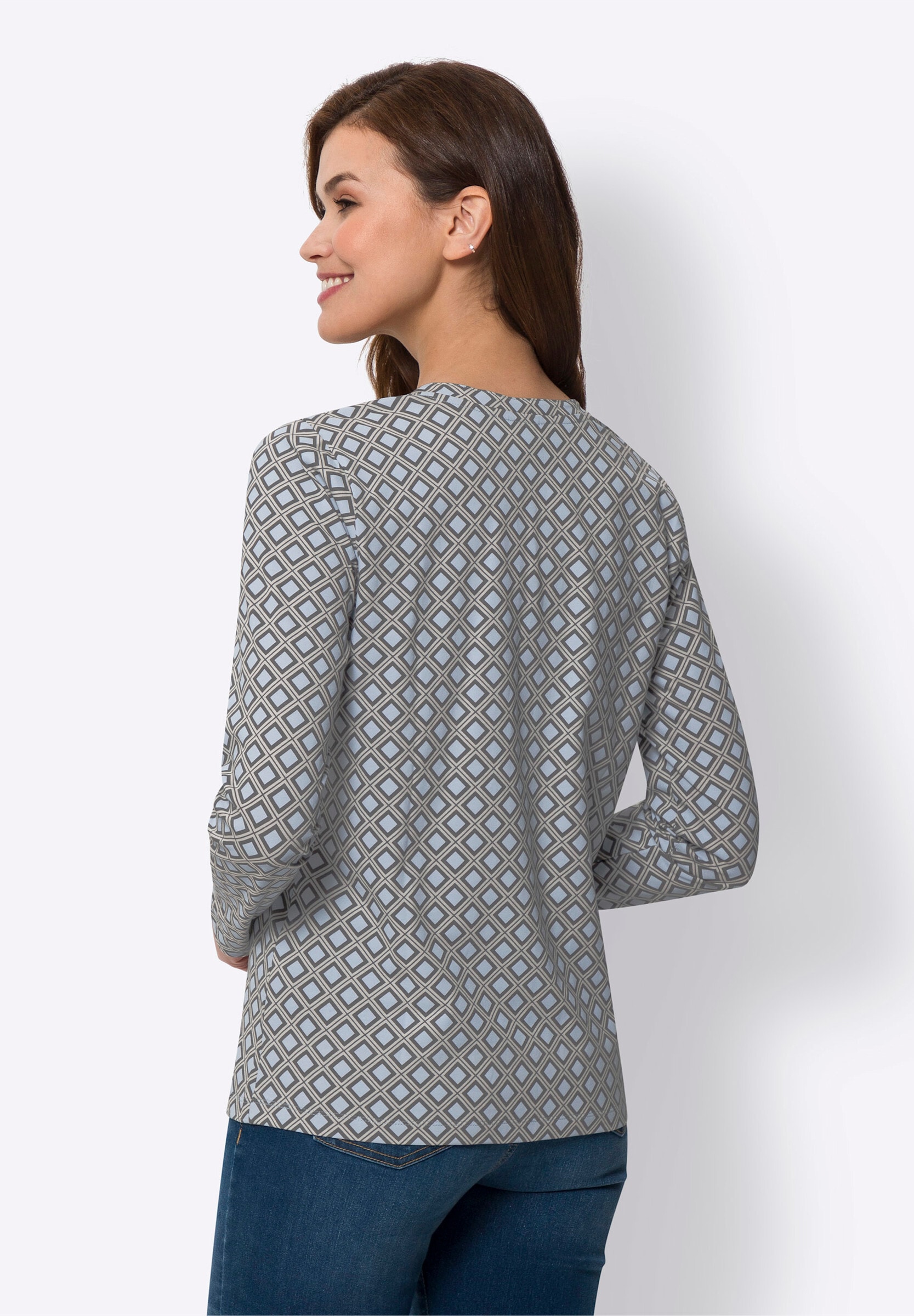 heine T-Shirt »Druck-Shirt Langarmshirt mit Minimal-Print«