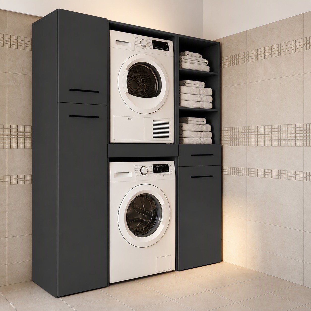 KOCHSTATION Mehrzweckschrank »KS-Linda« Breite 40 cm, Höhe 187,5 cm, mit 25mm starken Wänden