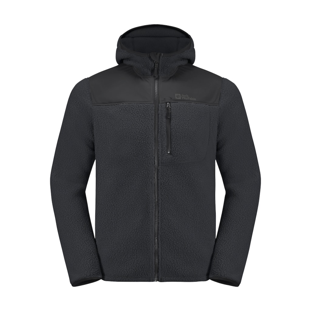 Jack Wolfskin Fleecejacke »KAMMWEG PILE FZ M«, mit Kapuze