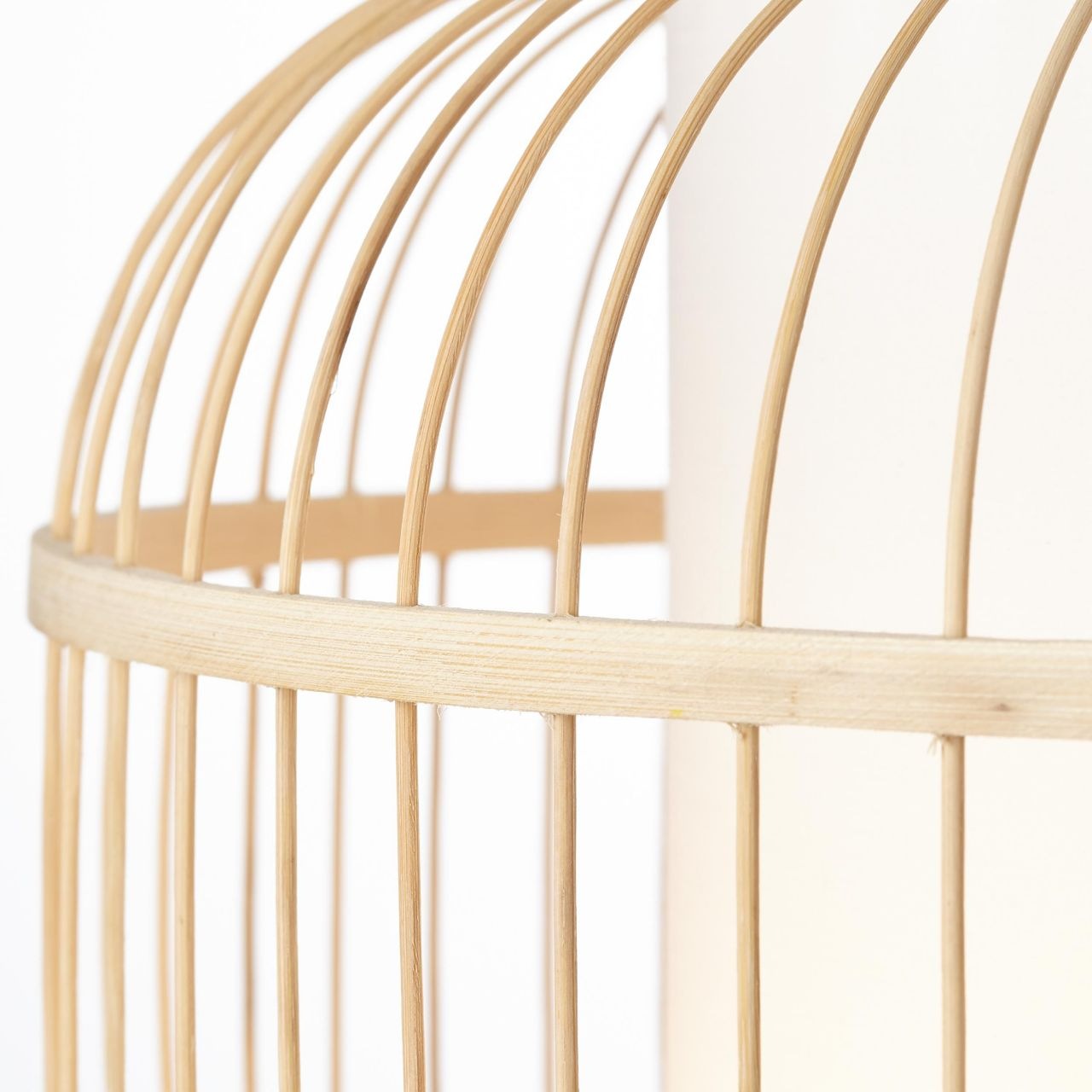 Brilliant Pendelleuchte »Bones«, 1 flammig, Leuchtmittel E27 | ohne Leuchtmittel, Hängelampe 40cm natur/weiß