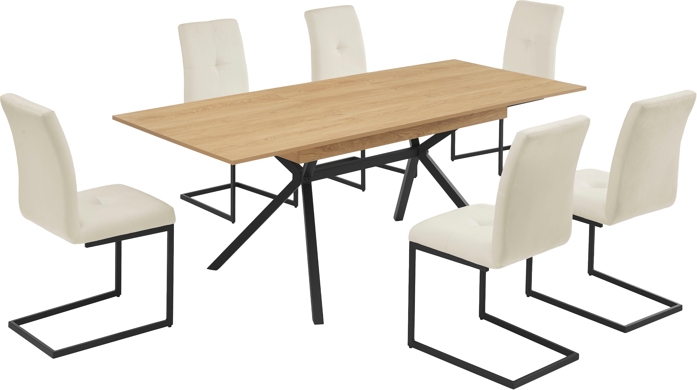 INOSIGN Esszimmerstuhl »Vendy« (Set) 2 Stk.mit verstellbaren Füßen und robustem, pulverbeschichtetem Gestell.