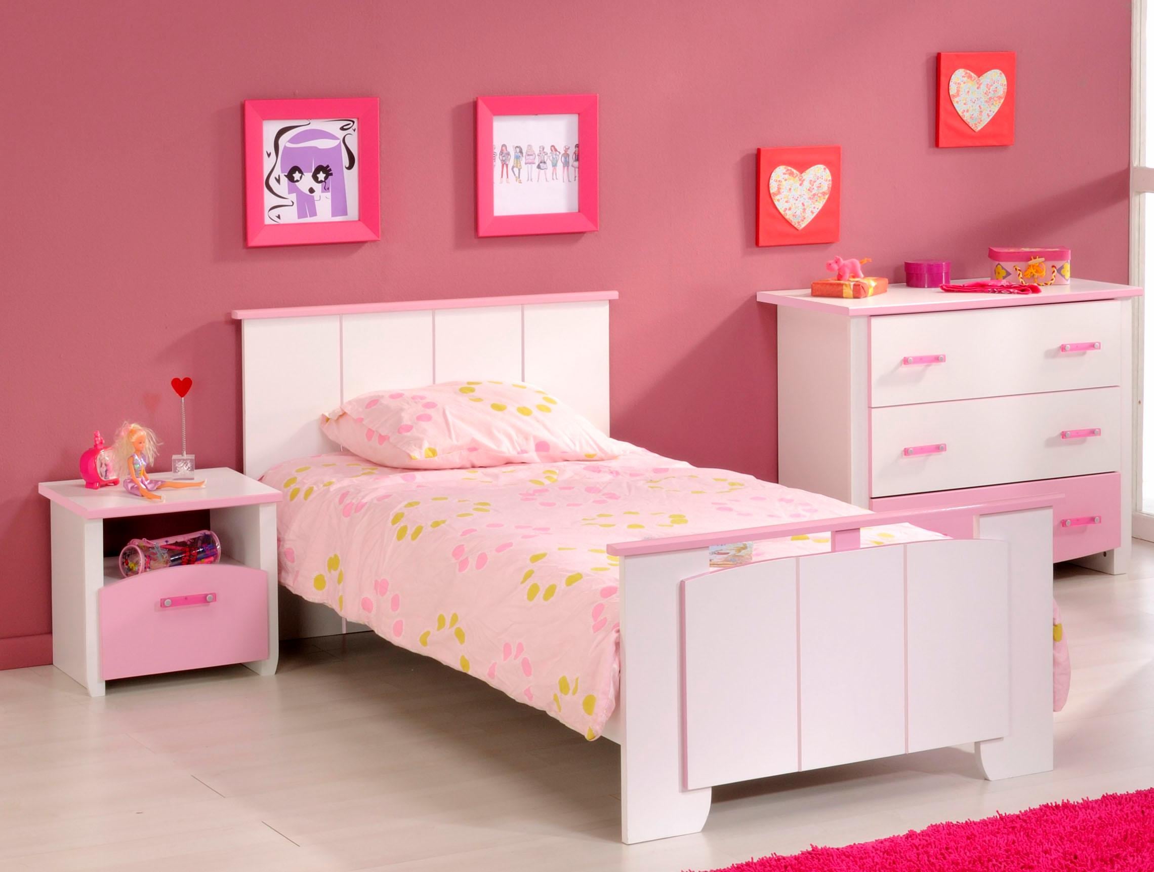 Parisot Jugendzimmer-Set »Biotiful«, (Set, 5 tlg., Bett, Nachttisch, Kommode,)