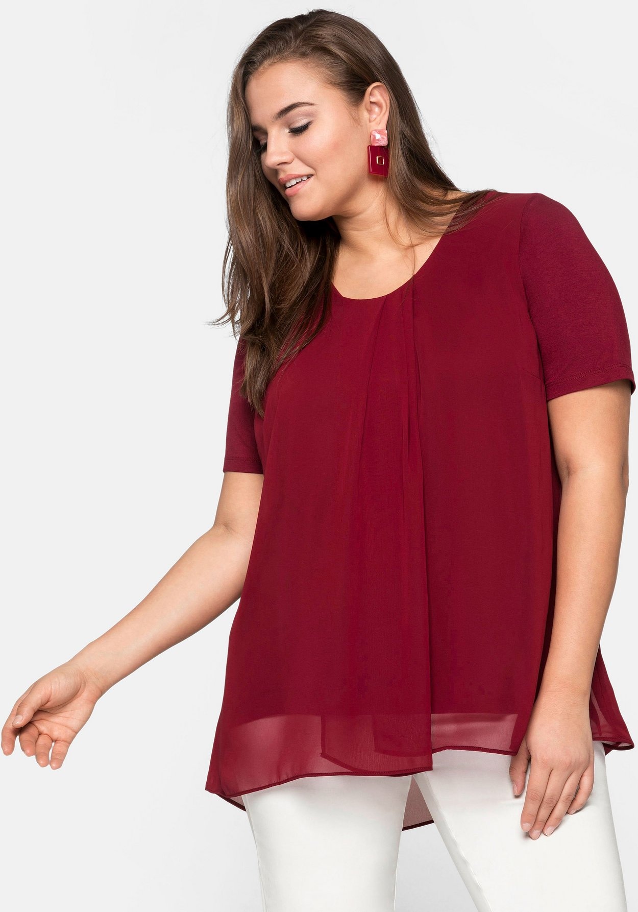 Sheego Blusenshirt »Blusenshirt im Lagenlook«, im Lagenlook