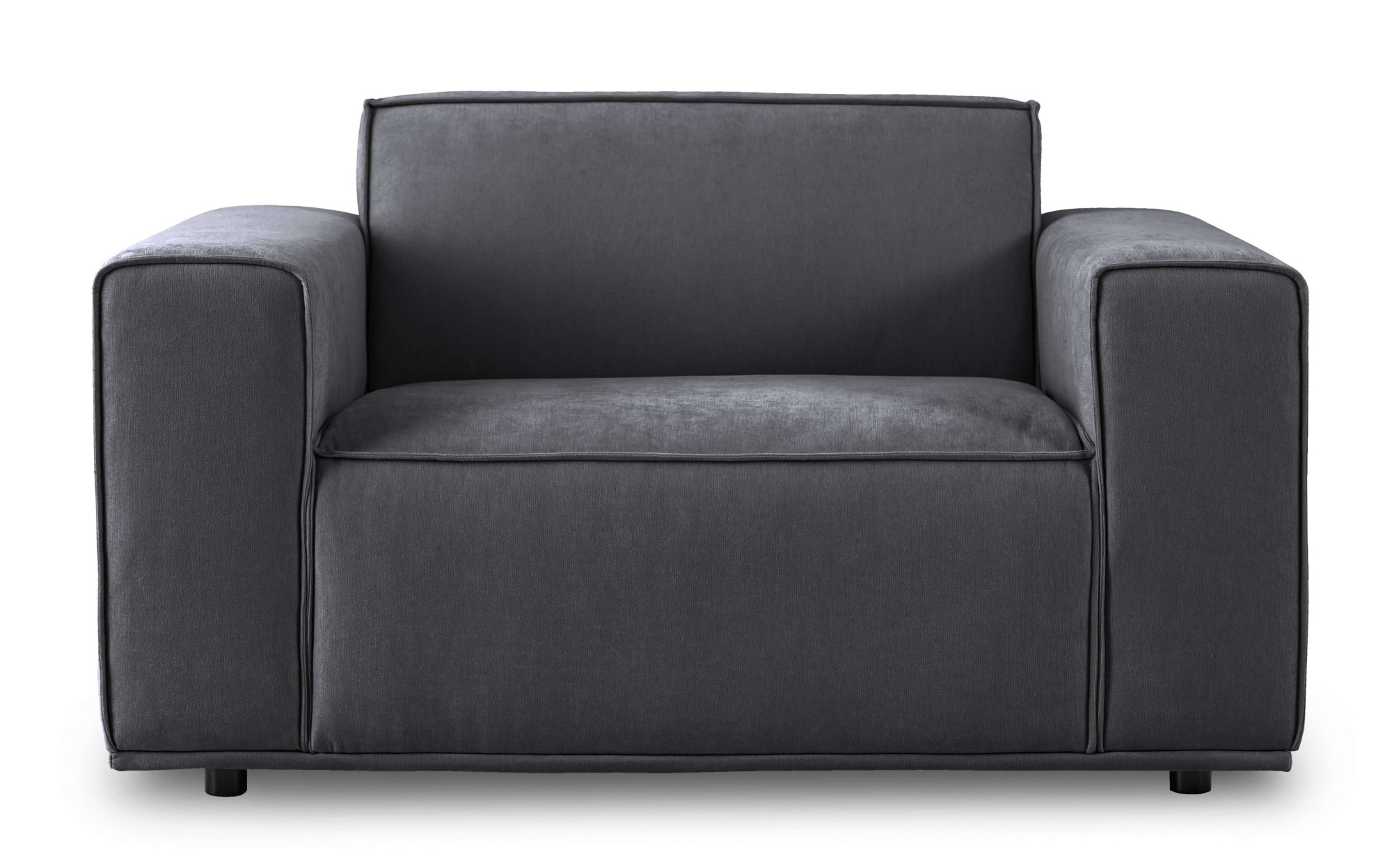 Home affaire Loveseat »Avelin, 1.5 Sitzer, 140 cm, Chenille, Struktur-Boucle«, mit Wellenunterfederung, Kedernaht, bodentief, Skandi-Design