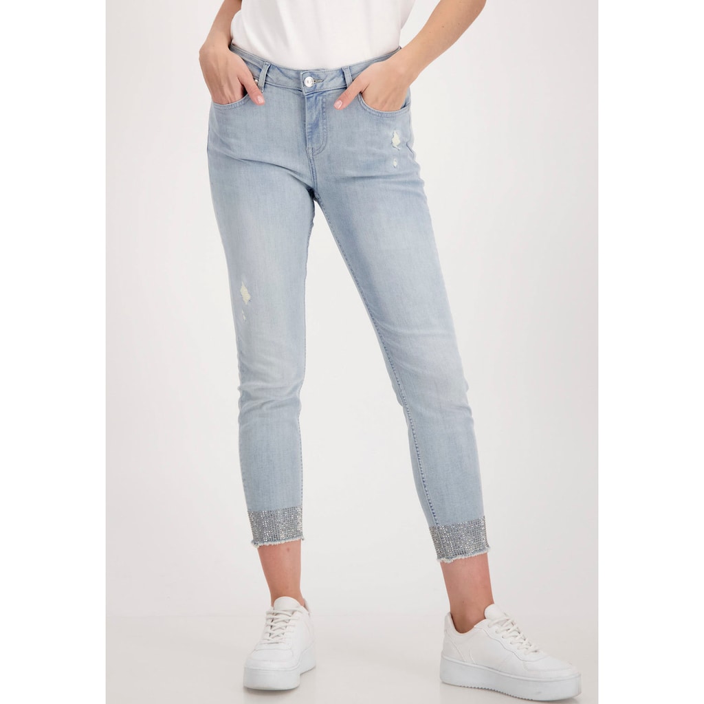 Monari 7/8-Jeans mit Glitzersteinchen