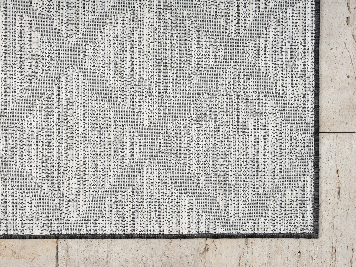 Myflair Möbel & Accessoires Teppich »Astral Lagerräumung«, rechteckig, 6 mm Höhe, modernes Rauten Design, Outdoor geeignet, Balkon, Terrasse