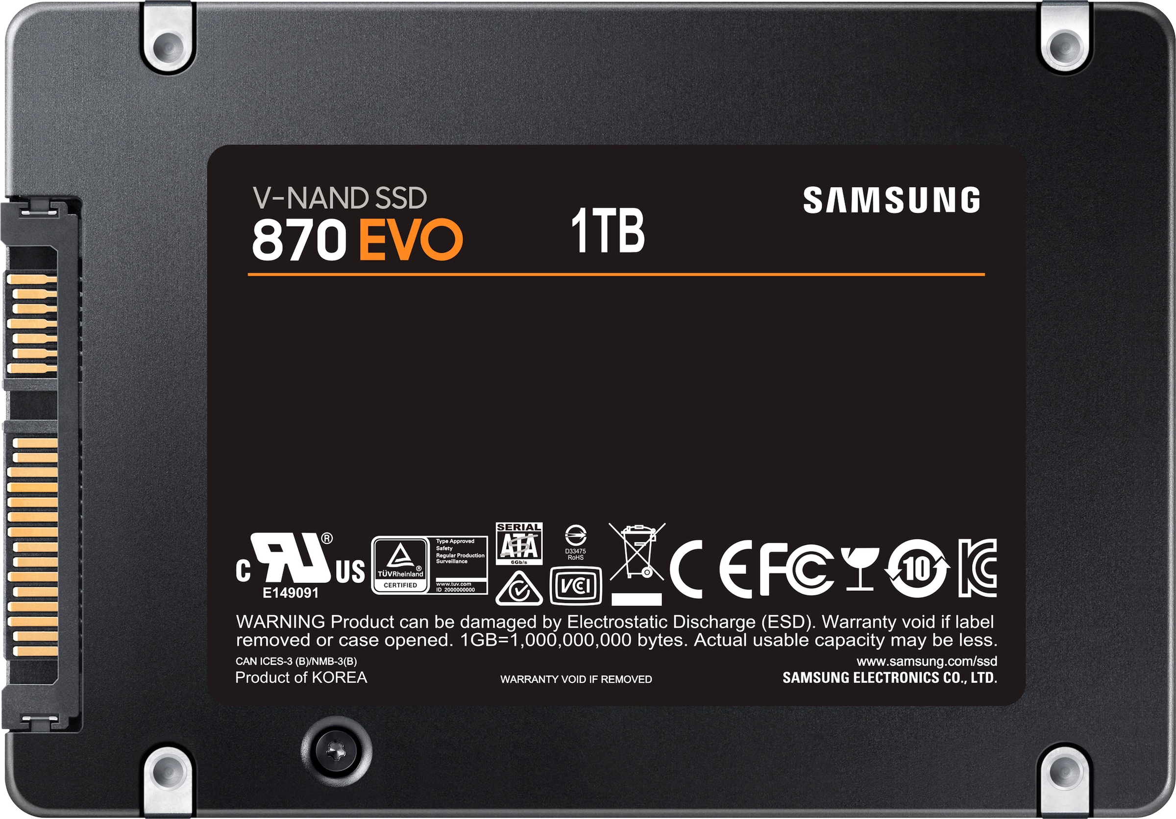 Samsung interne SSD »870 EVO«, 2,5 Zoll, Anschluss SATA III