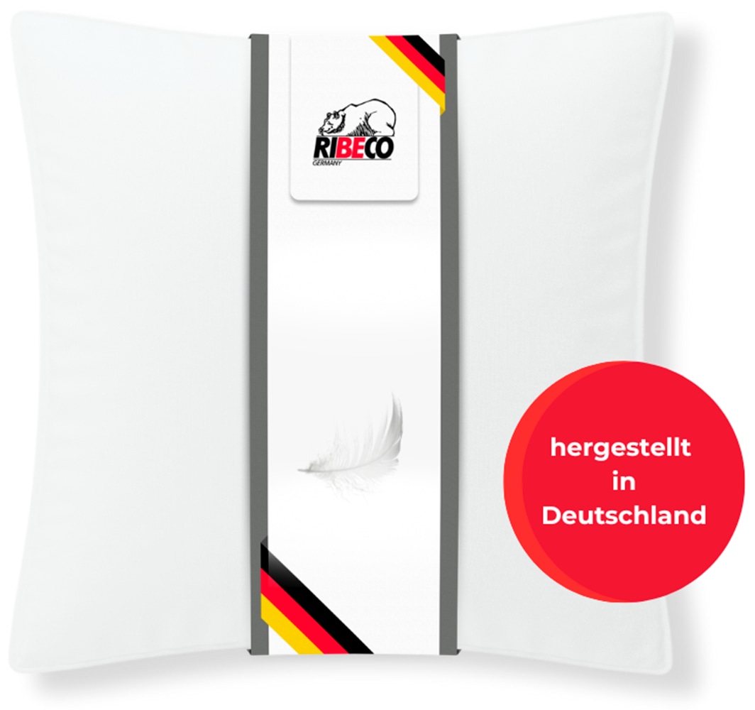 RIBECO Daunenbettdecke + Kopfkissen »Johanna« Daunenbettdeck & Federkissen Hergestellt in Deutschland