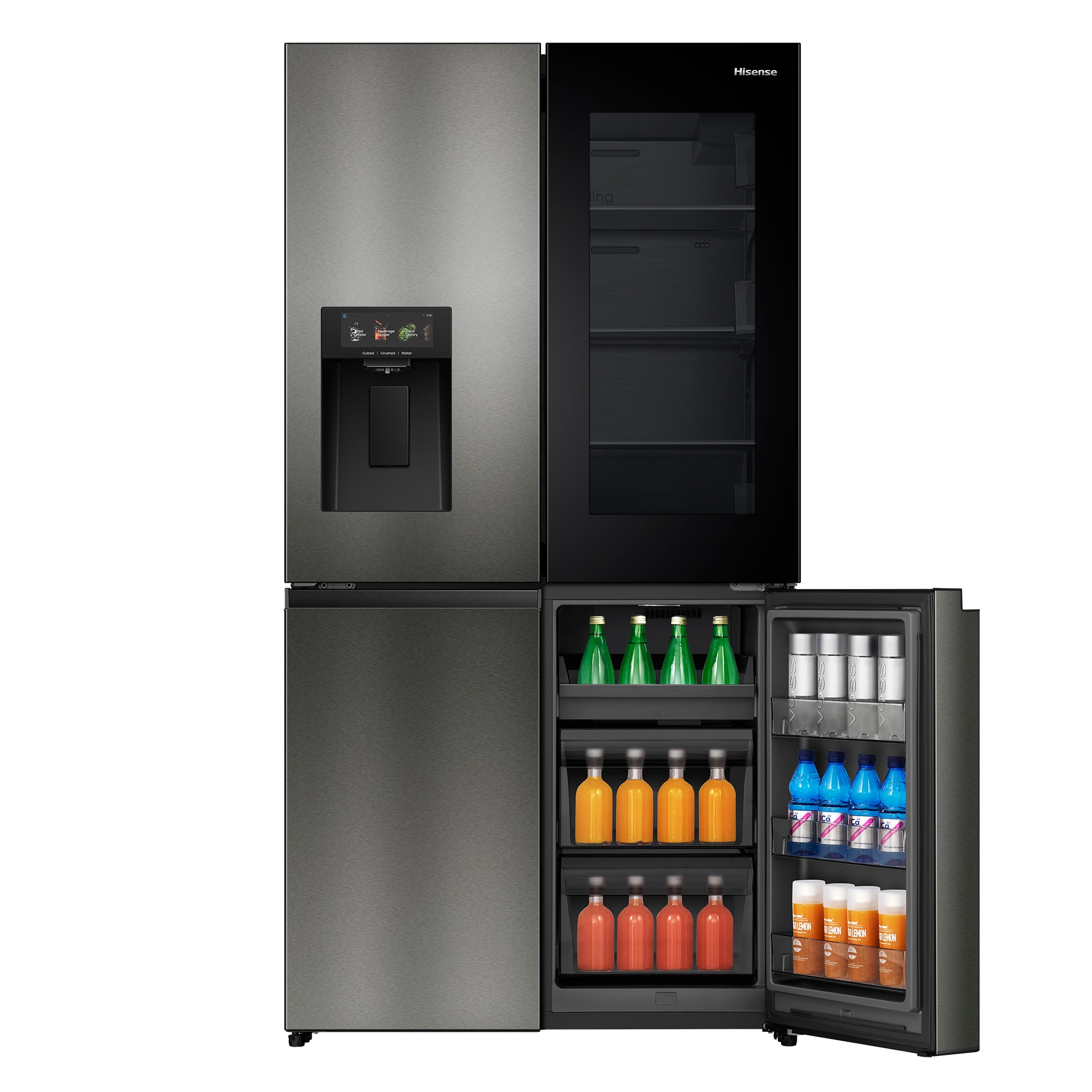 Hisense Multi Door »RQ600P7SKE« 179 cm hoch 91,4 cm breit PureViewDoor - immer sehen was im Kühlschrank ist