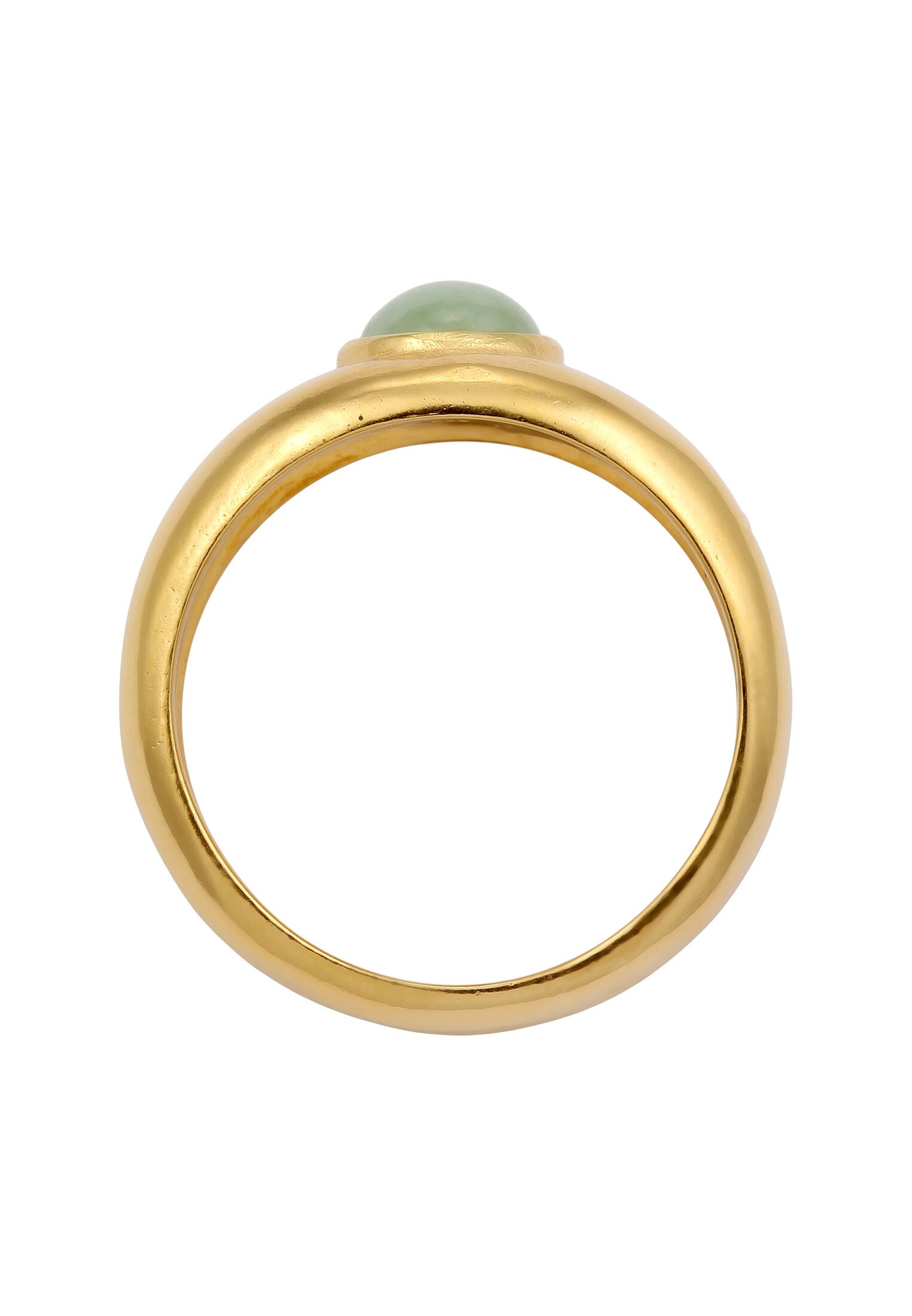 HAZE & GLORY Silberring »Ring Bandring Jade Grün 925 Sterling Silber«