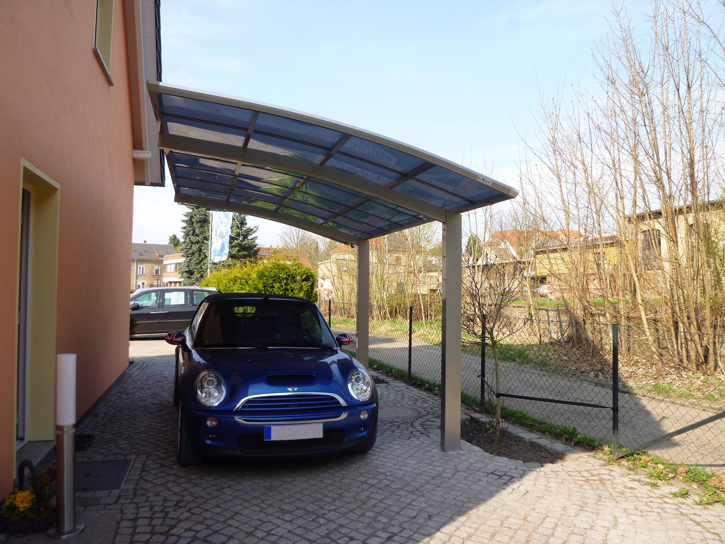 Ximax Einzelcarport »Portoforte Typ 60 Standard-Edelstahl-Look«, Aluminium, 254 cm, edelstahlfarben, Aluminium