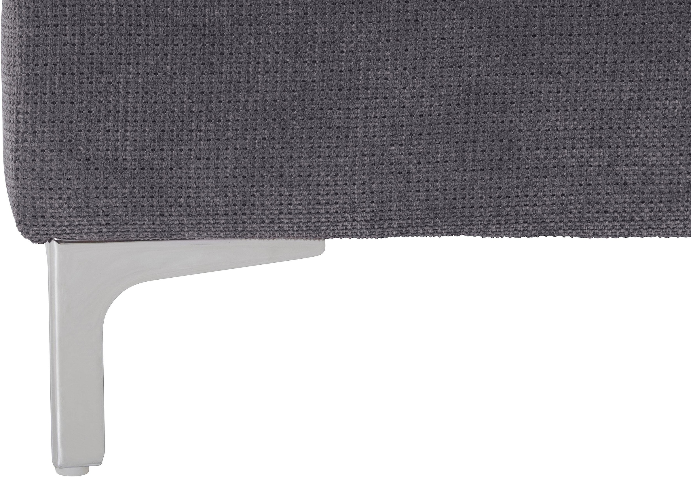 COTTA Polstergarnitur »Sammy L-Form«, (Set), Set bestehend aus: Ecksofa mit Kopfteilverstellung & Hocker