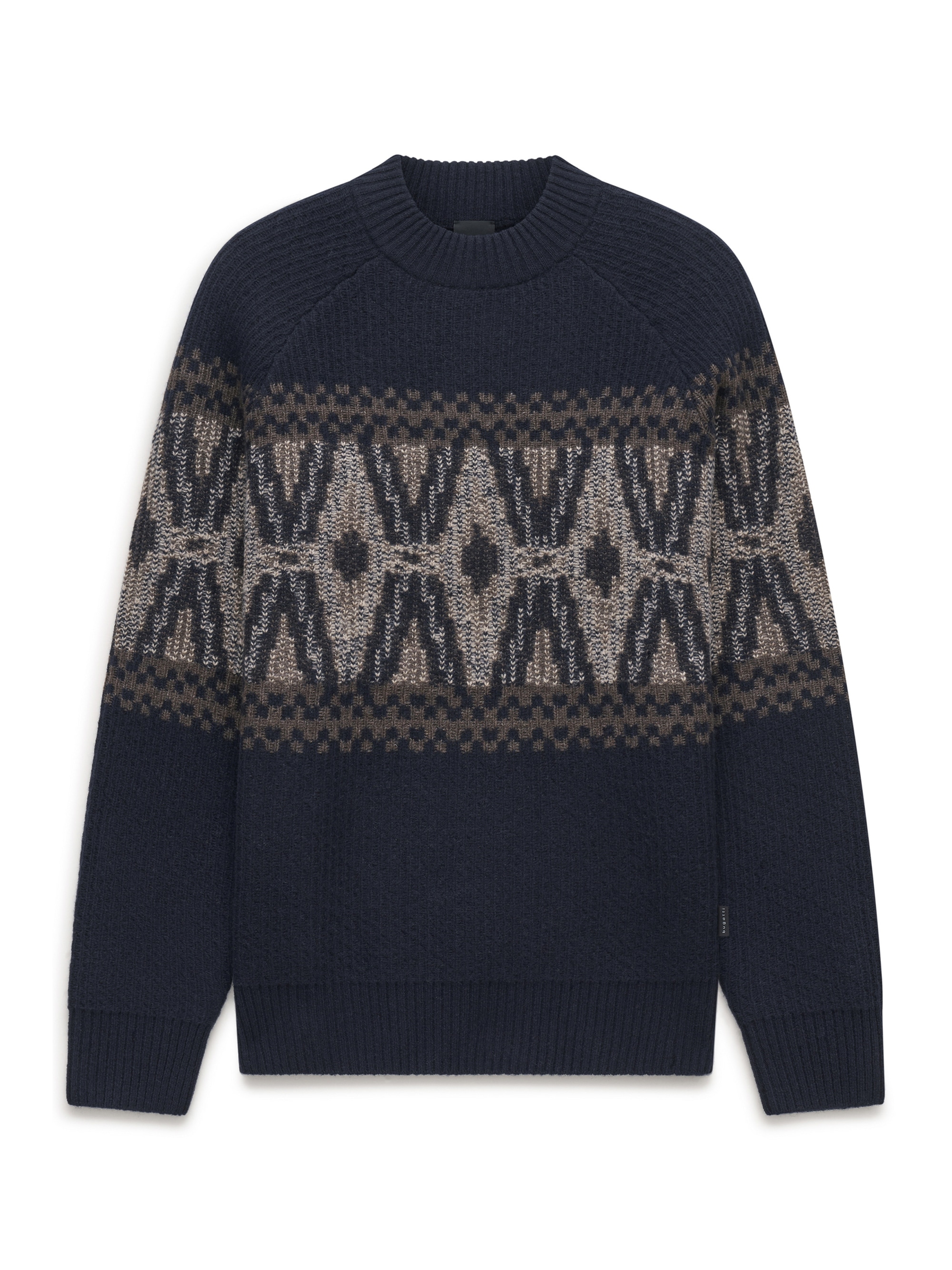 bugatti Rollkragenpullover »Regular Fit« Regular Fit Wollmix Jacquard