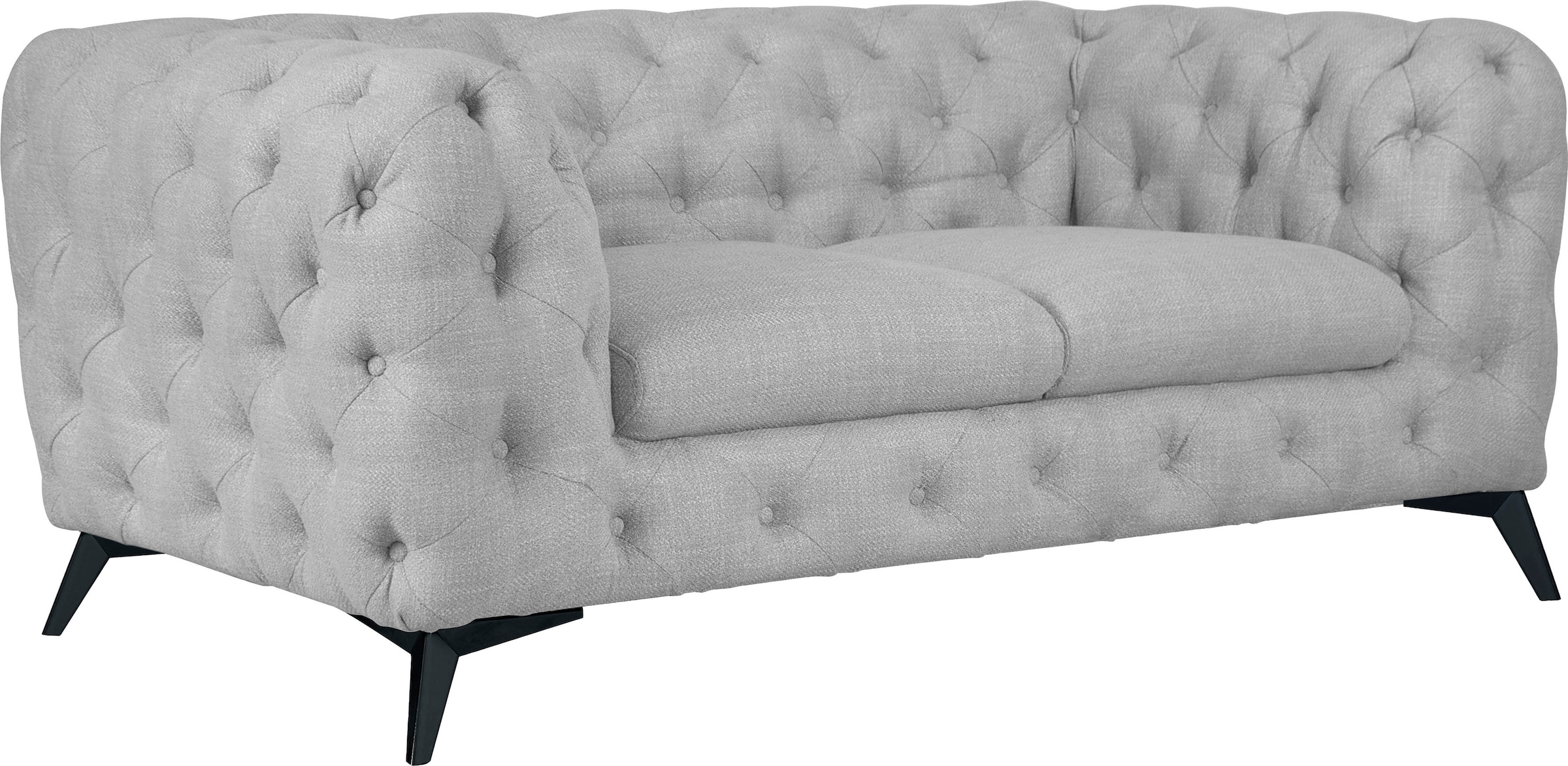 Home affaire Chesterfield-Sofa »Glynis« aufwändige Knopfheftung, moderne Chesterfield Optik, Fußfarbe wählbar