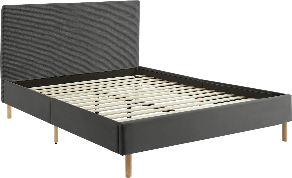 Home affaire Polsterbett »Armandine inkl. Lattenrost« Kopfteil mit Cordbezug, erhältlich in den Breiten 140cm & 180cm