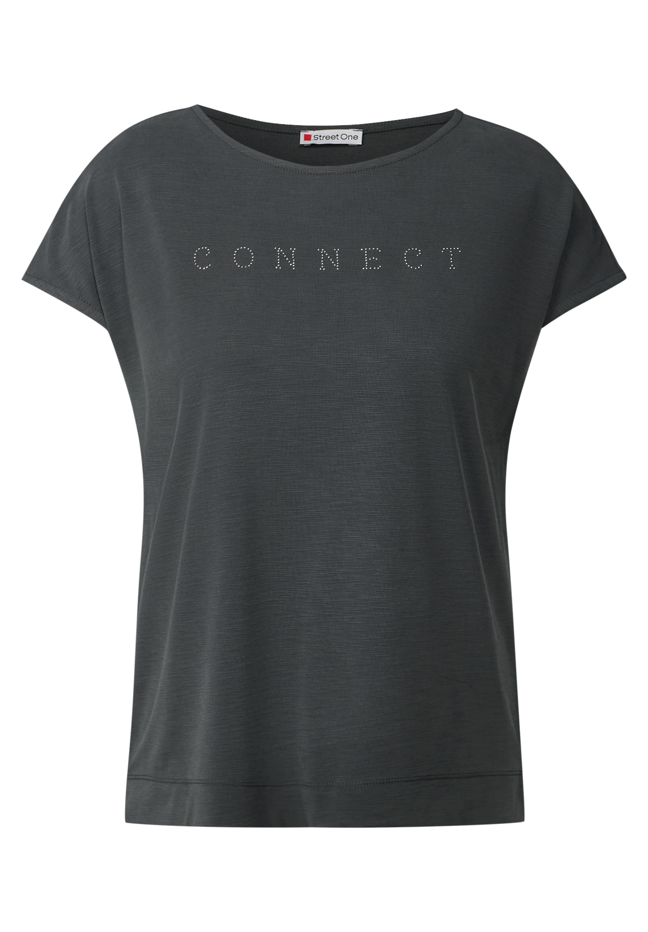 STREET ONE T-Shirt, mit Wording aus Schmucksteinen