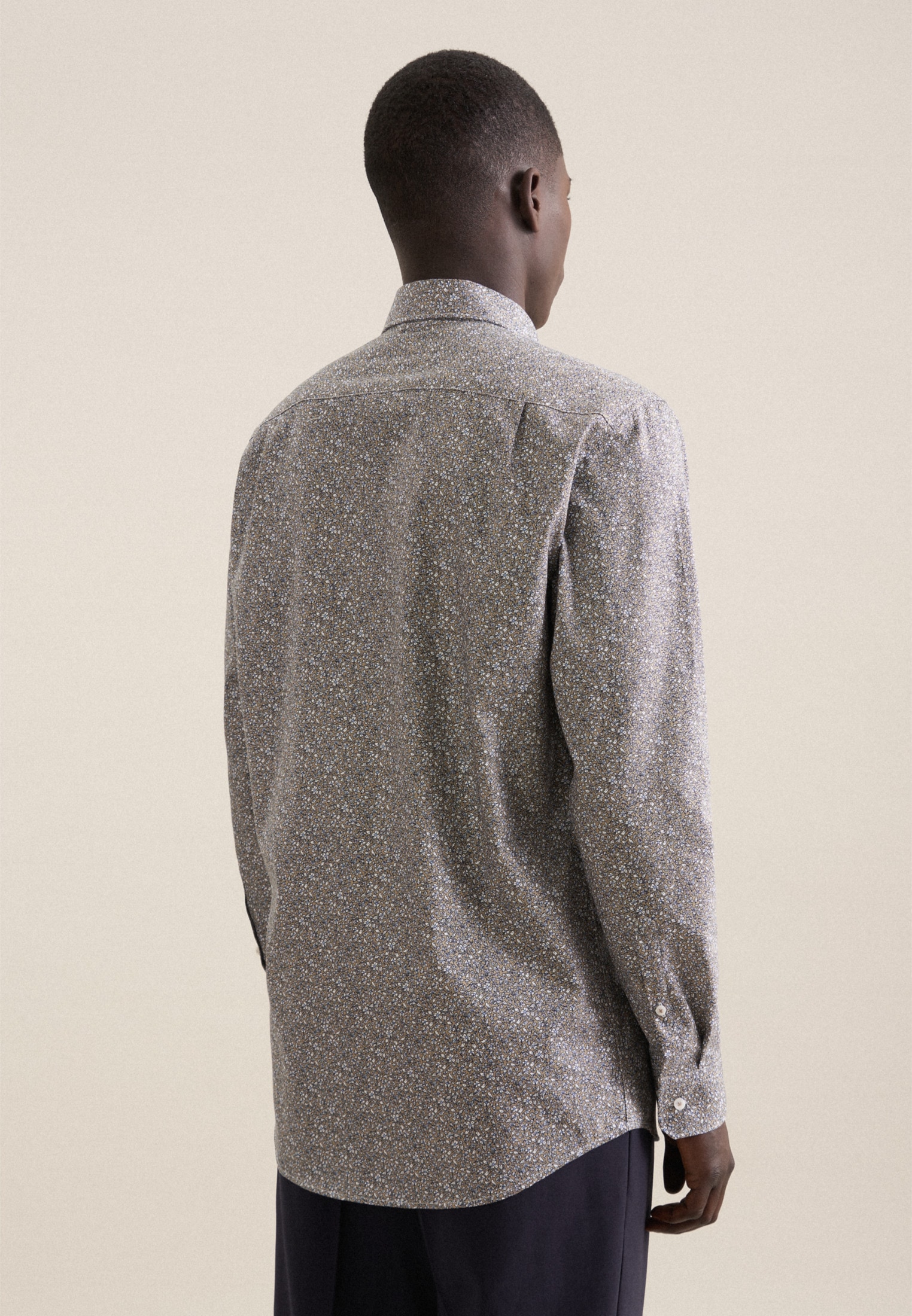 seidensticker Businesshemd »Regular«, Regular Langarm Covered-Button-Down-Kragen Floral