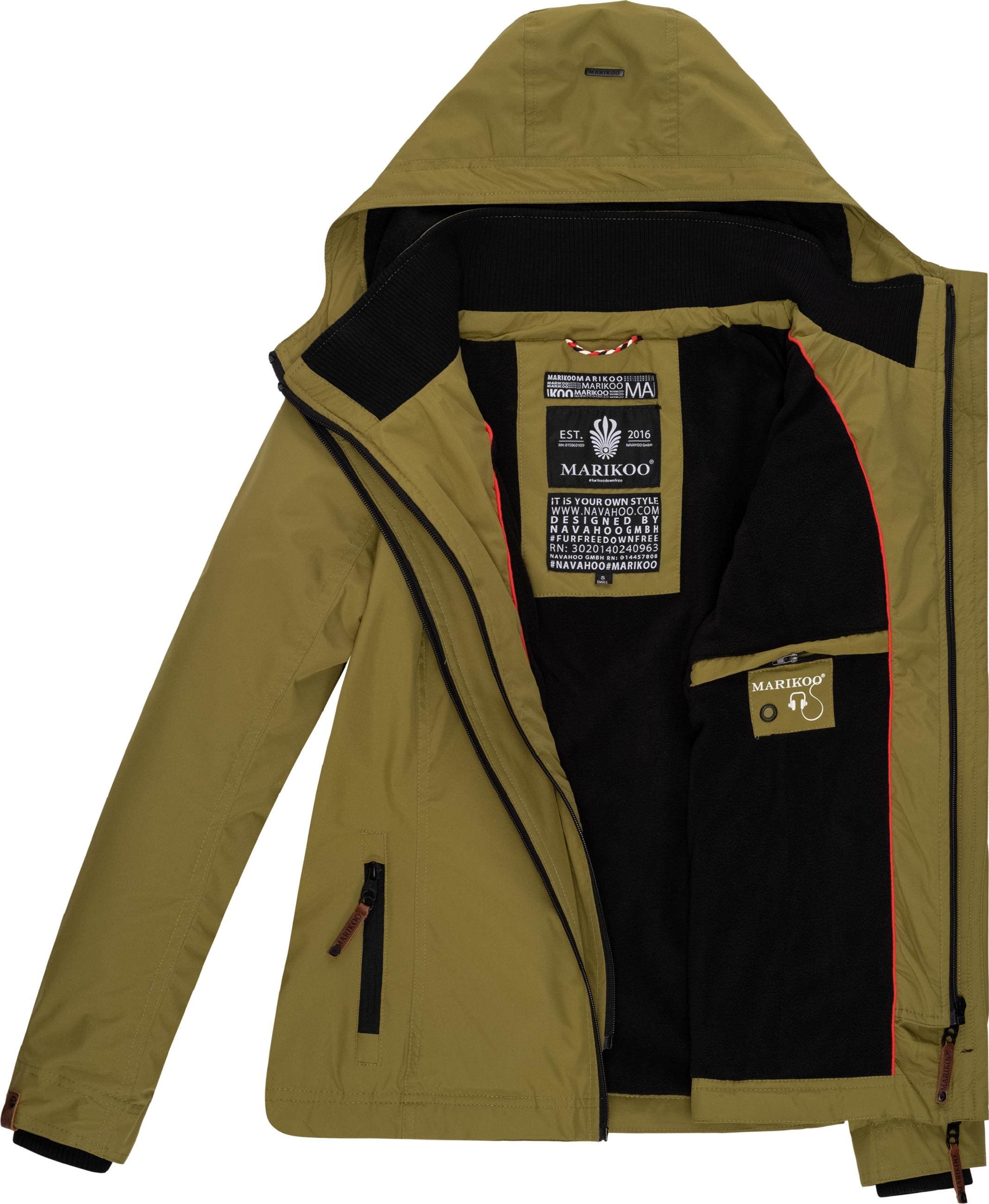 Marikoo Outdoorjacke »Übergangsjacke Erdbeere«, mit Kapuze, sportliche Funktionsjacke mit Kapuze