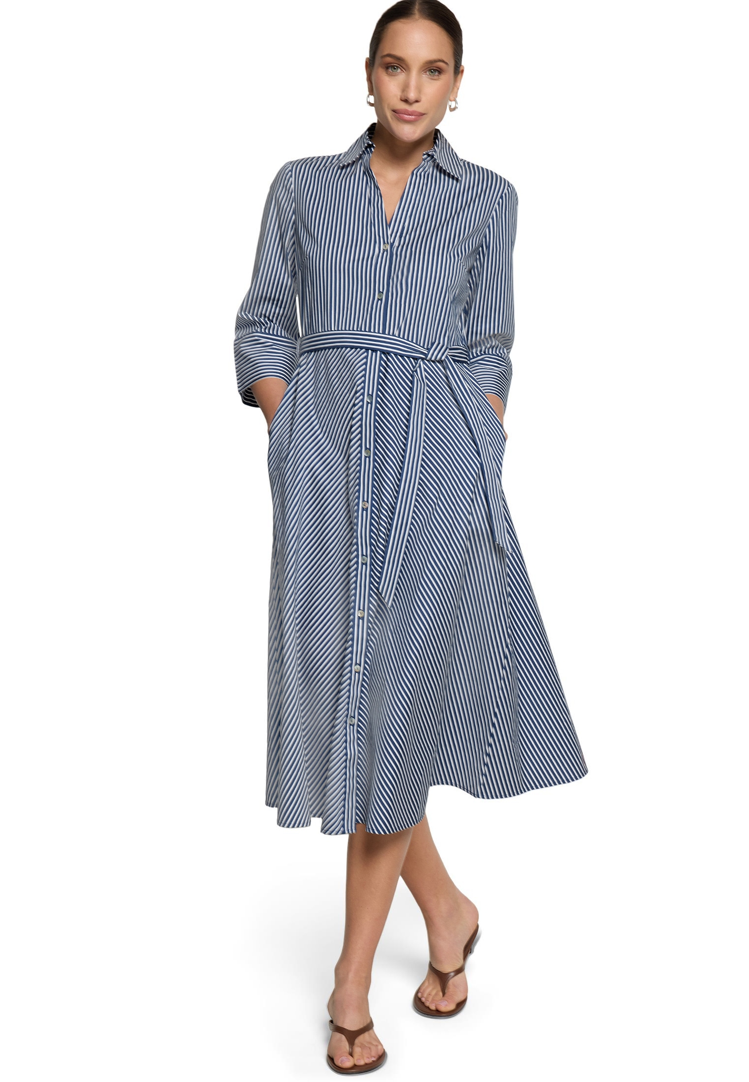 Zero Hemdblusenkleid »Hemdblusenkleid mit 3/4 Arm«