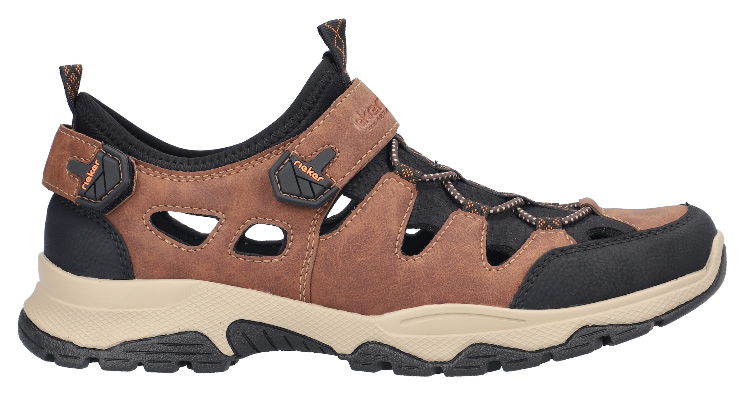 Rieker Slip-On Sneaker  , Schlupfschuh, Trekkingschuh, Outdoorschuh mit luftigen Lochungen