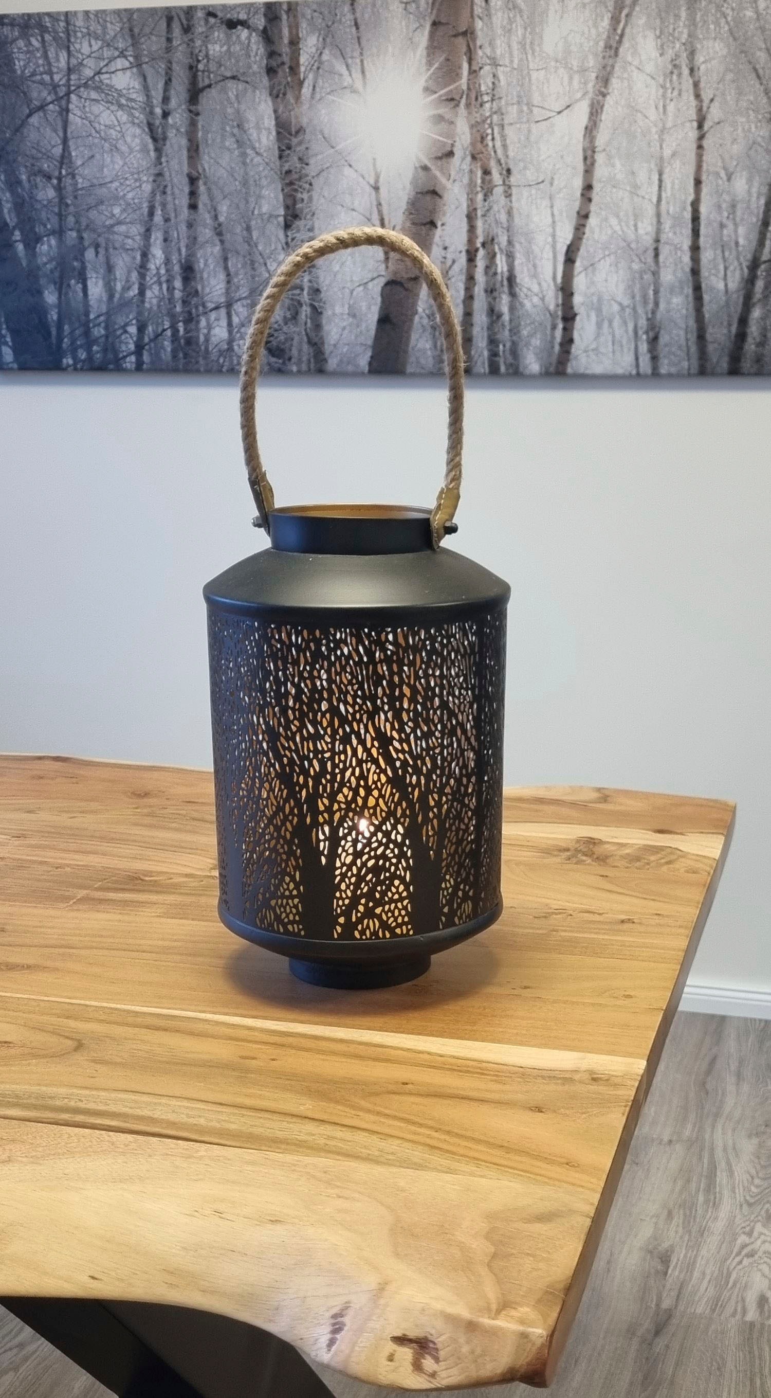 Ambiente Haus Kerzenlaterne »Laterne Walddesign, Tau Griff - (H) 50cm«