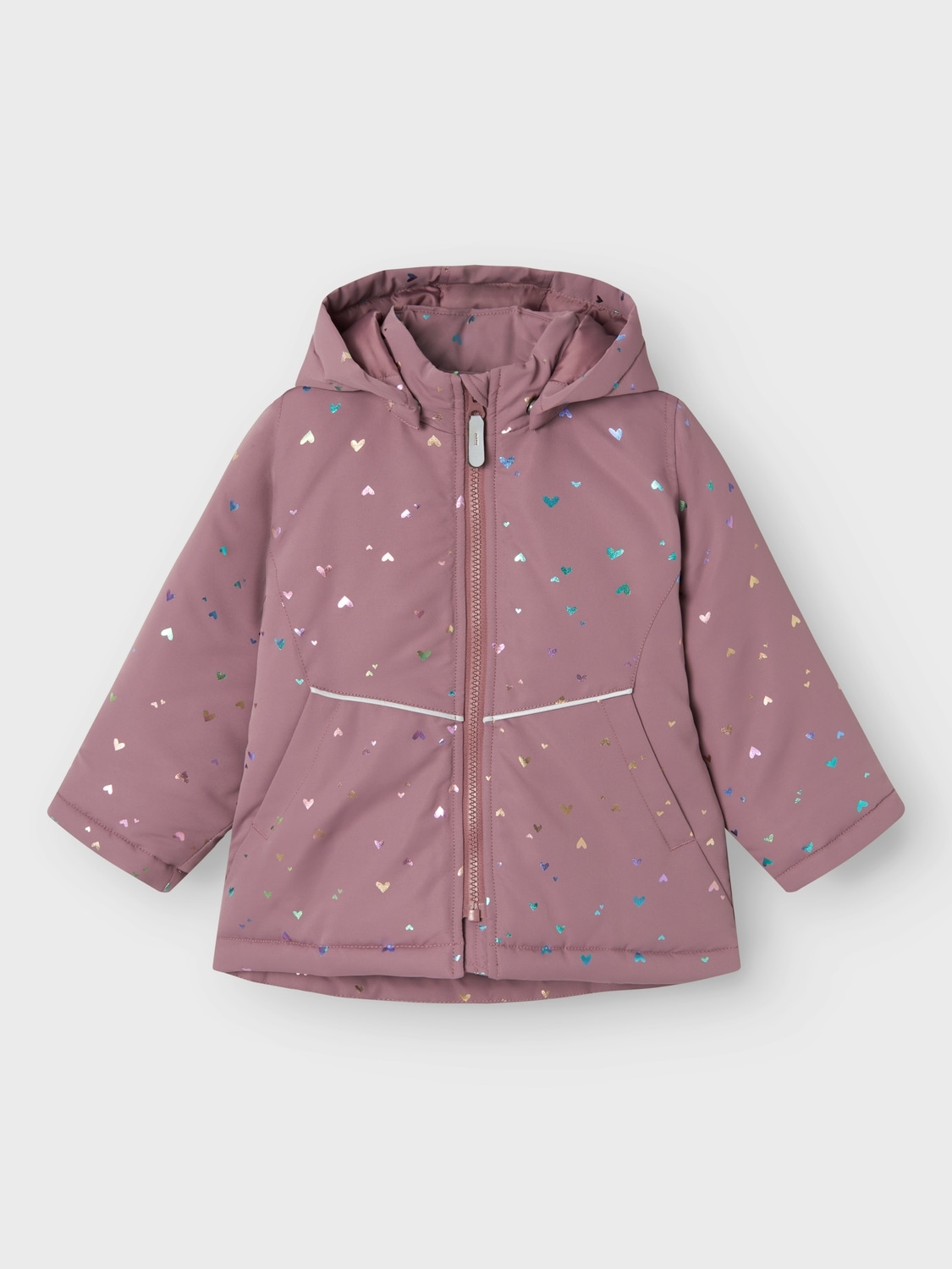 Outdoorjacke »NMFMAXI JACKET GLITTER FOIL«, mit Kapuze