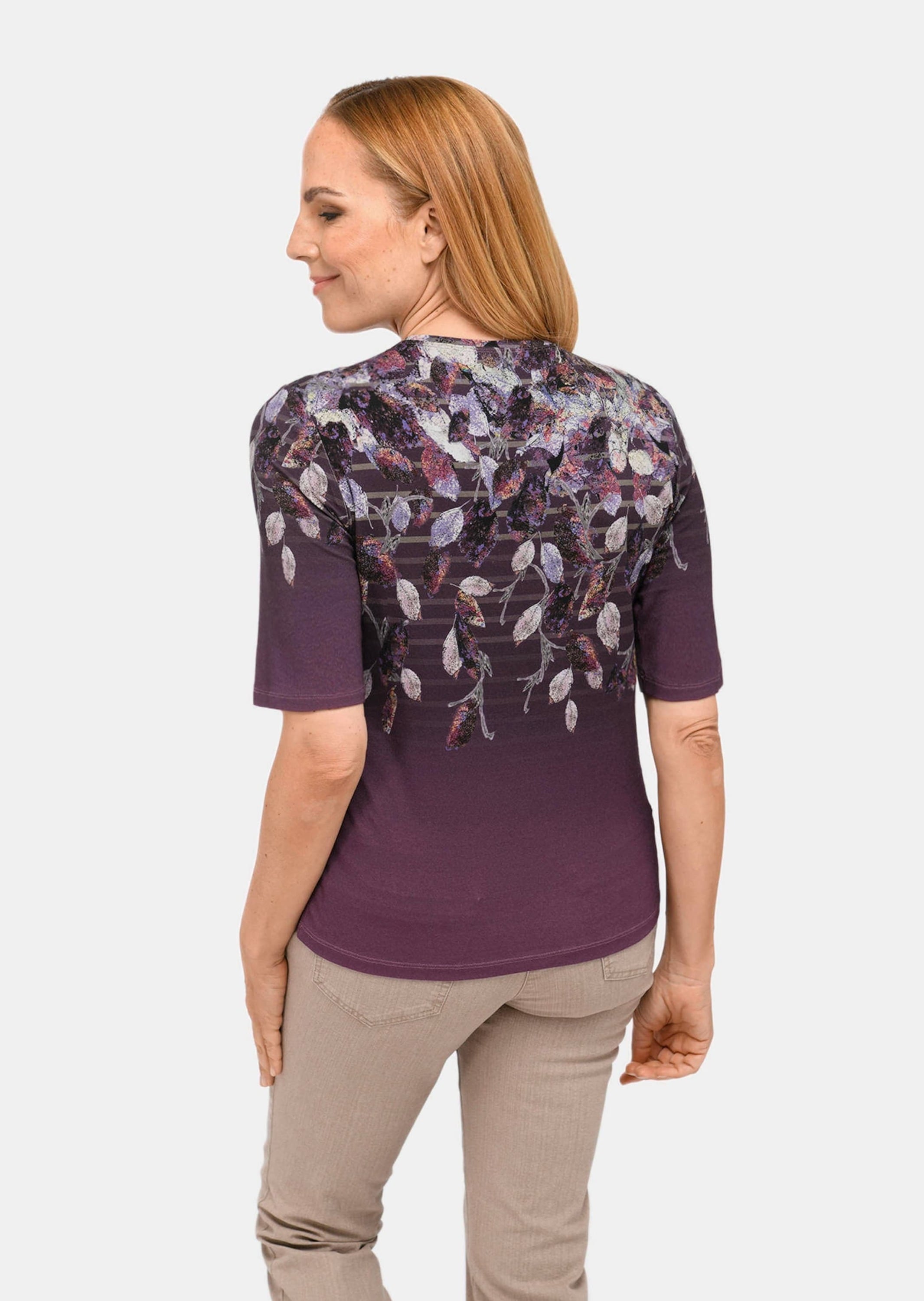 GOLDNER Print-Shirt »Kurzgröße Druckshirt in kraftvollen Farben«