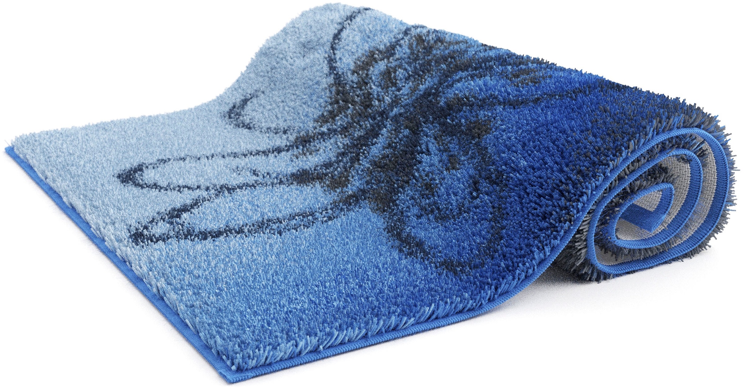 Grund Badematte »Lusia« Höhe 20 mm rutschhemmend beschichtet fußbodenheizungsgeeignet Florales Design mit sanftem Farbverlauf, 5 Jahre Garantie