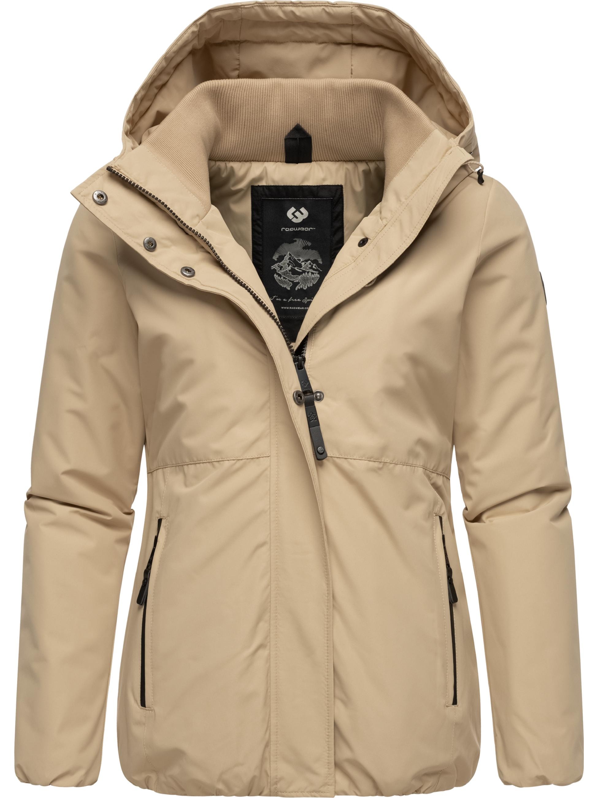 Ragwear Winterjacke »Winterjacke Sunniva«, mit Kapuze, wasserdichte Winter Damen Jacke mit Teddyfell-Innenfutter