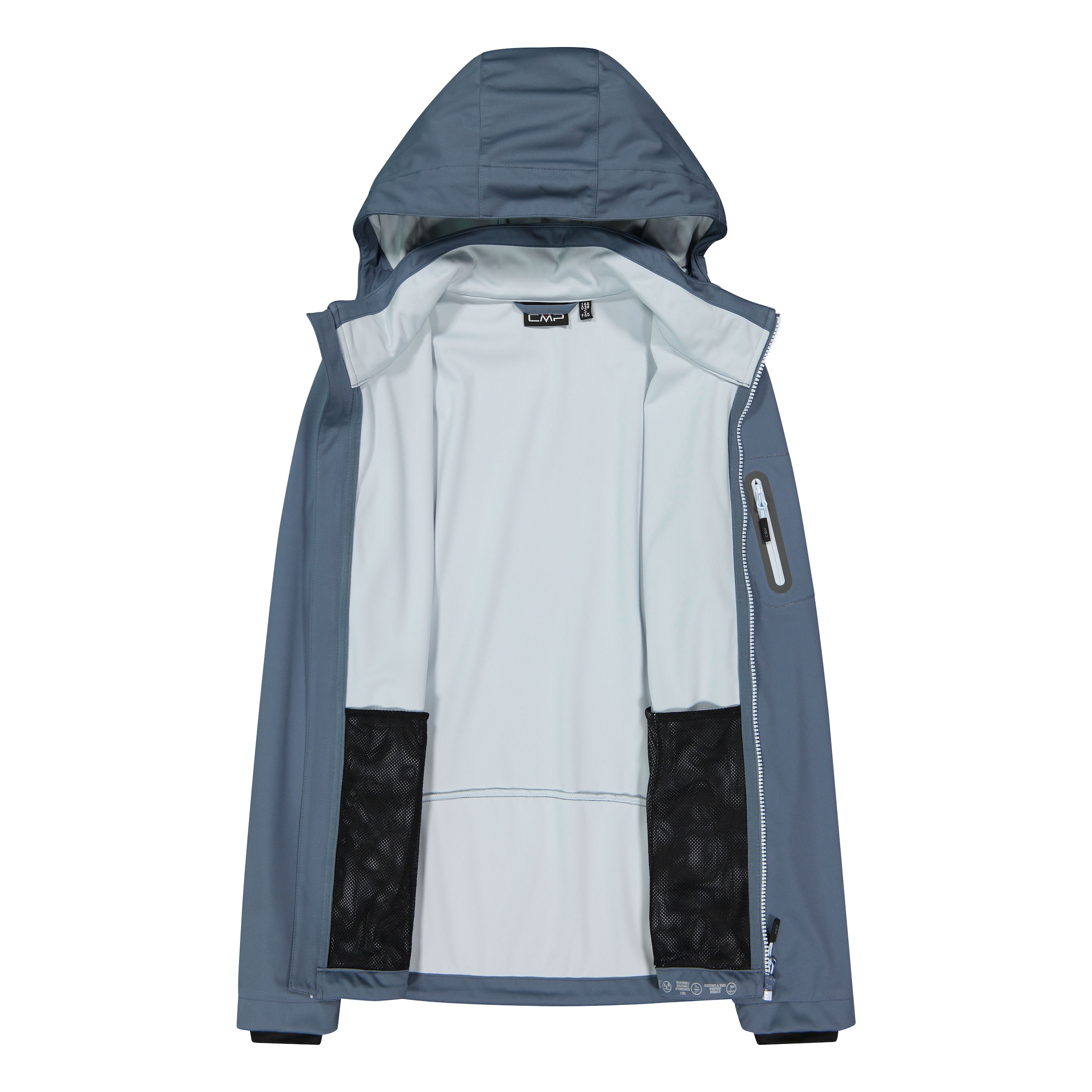 CMP Softshelljacke mit Kapuze Atmungsaktiv & Windabweisend & Wasserabweisend & Leichtes Material