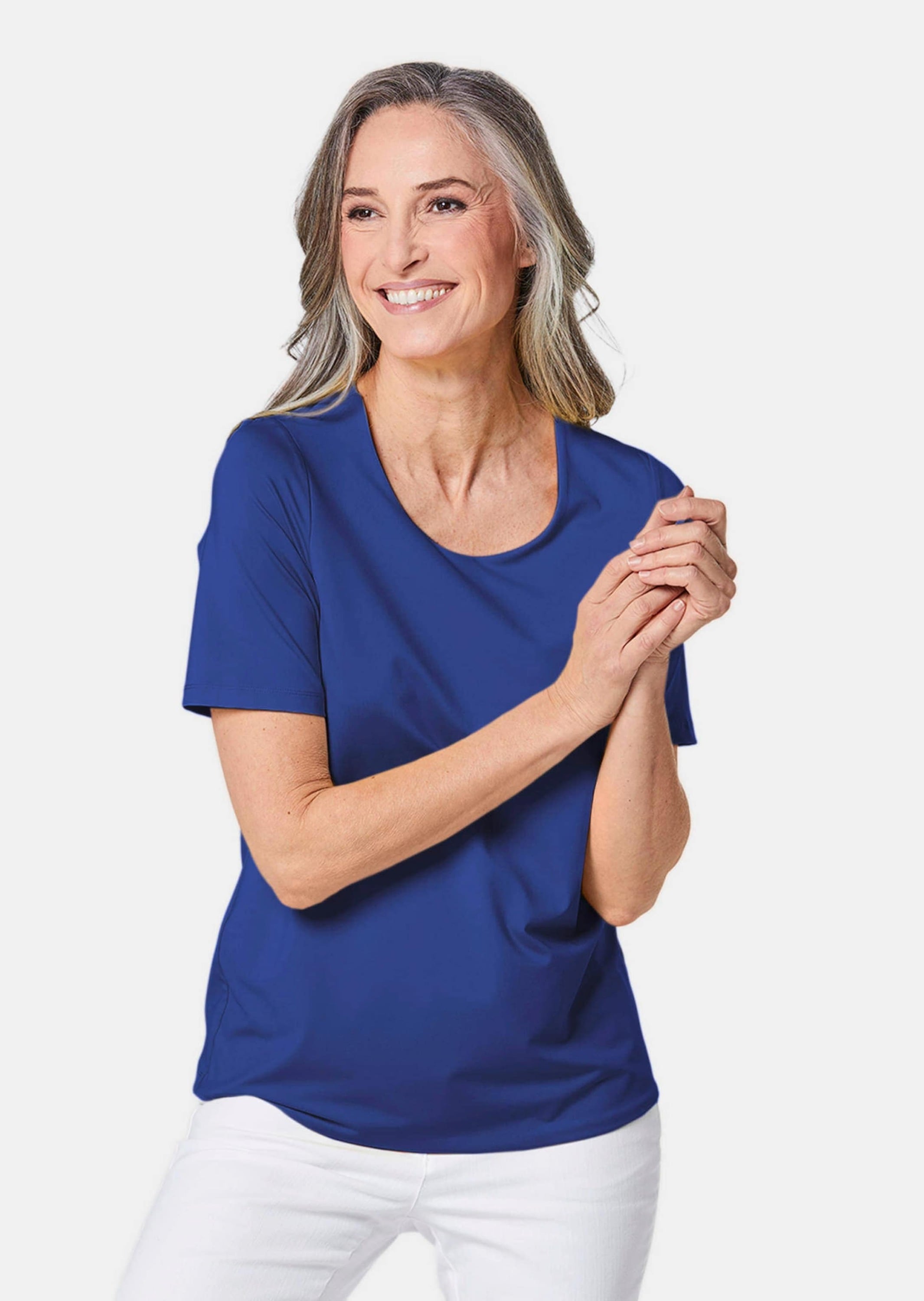 GOLDNER Langarm-Poloshirt »Gepflegtes Shirt in formstabiler Ware«