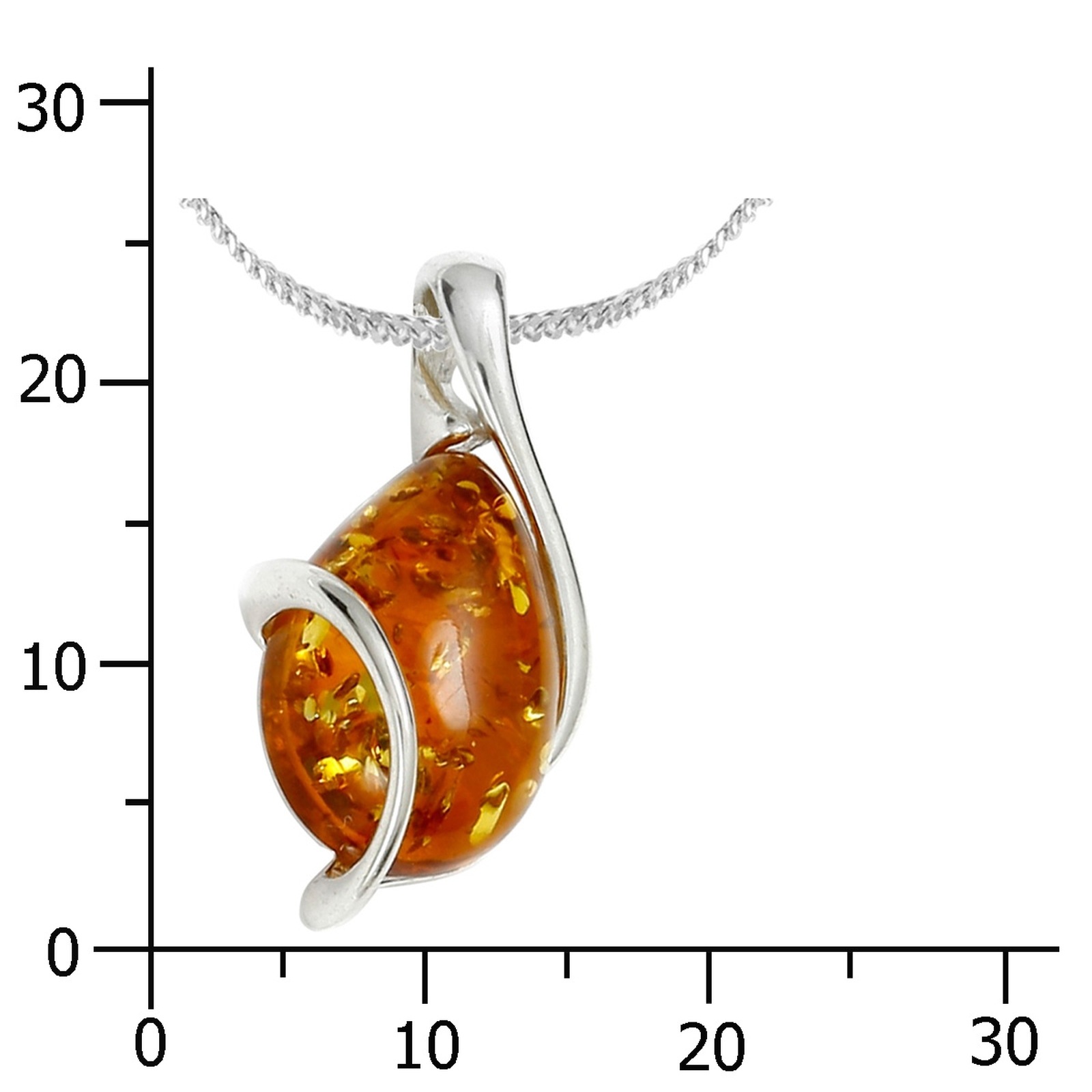 OSTSEE-SCHMUCK Kette mit Anhänger »- Romy - Silber 925/000 - Bernstein«