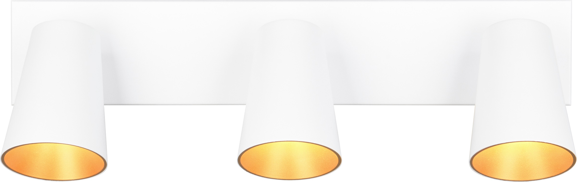 TRIO Leuchten Deckenstrahler »SHARP, Spot mehrflammig exkl GU10 max 10W schwenkbar & drehbar« GU10 1 Stk. warmweiß - kaltweiß Schirm innen gold, Strahler für Wandmontage + Deckenmontage