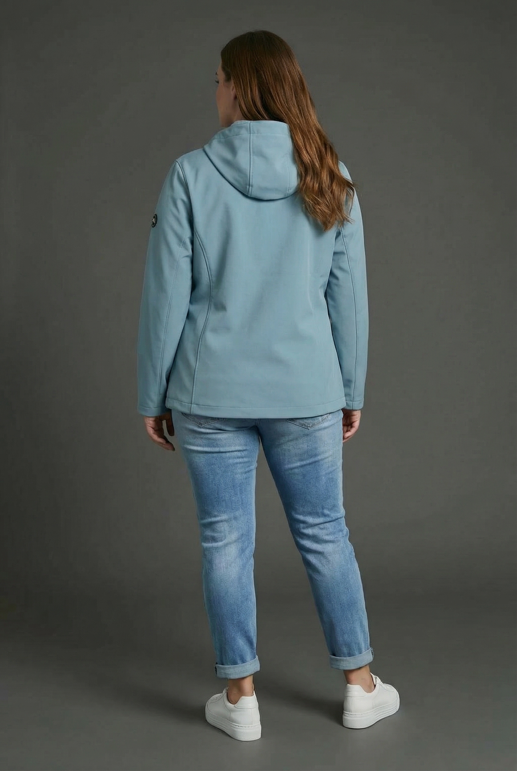Polarino Softshelljacke mit Kapuze für den Übergang,  aus Softshell,  wasserabweisend,  winddicht