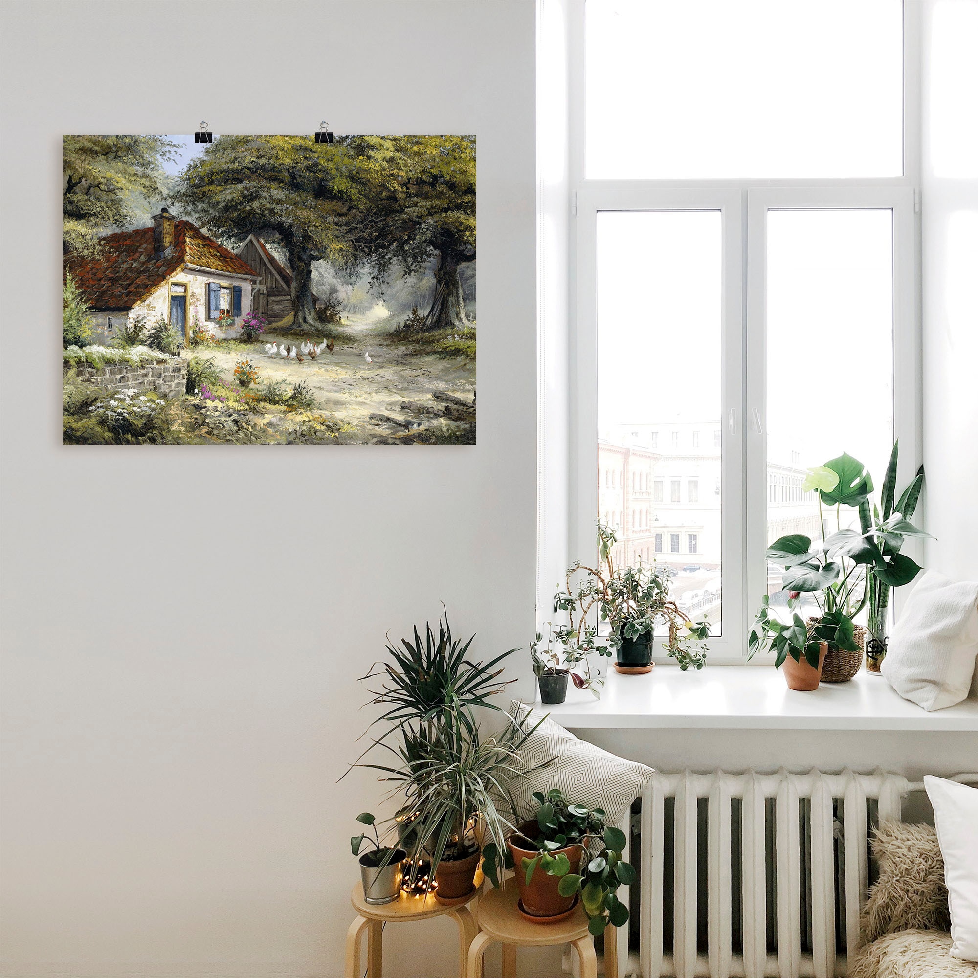 Artland Wandbild »Märchenhaftes Ferienhaus« Garten 1 Stk. tlg. als Leinwandbild, Poster in verschied. Größen