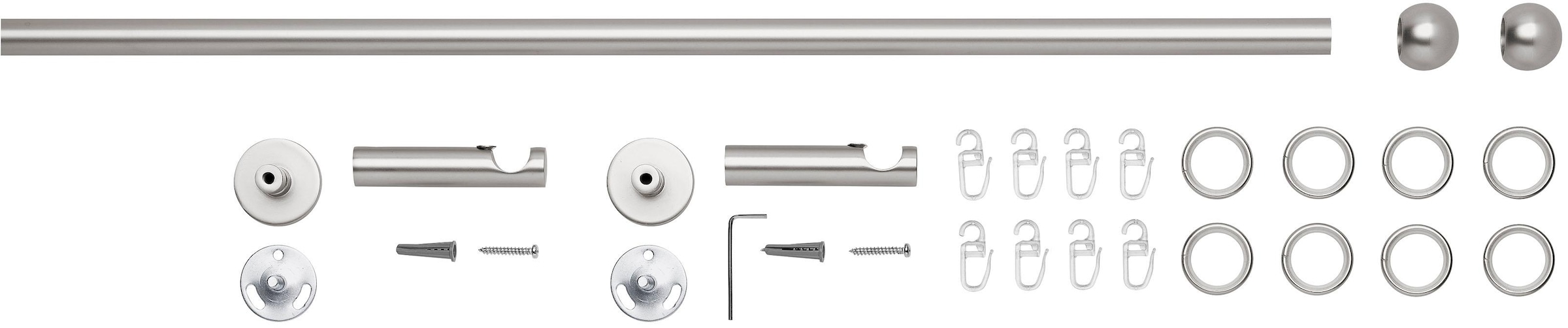 Good Life Gardinenstange »BOLA« Ø 16 mm 1 läufig-läufig Fixmaß mit Ringen