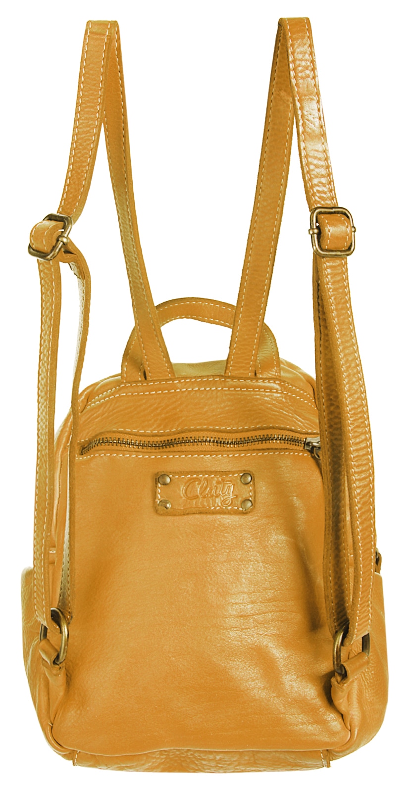 Cluty Cityrucksack, echt Leder, Made in Italy