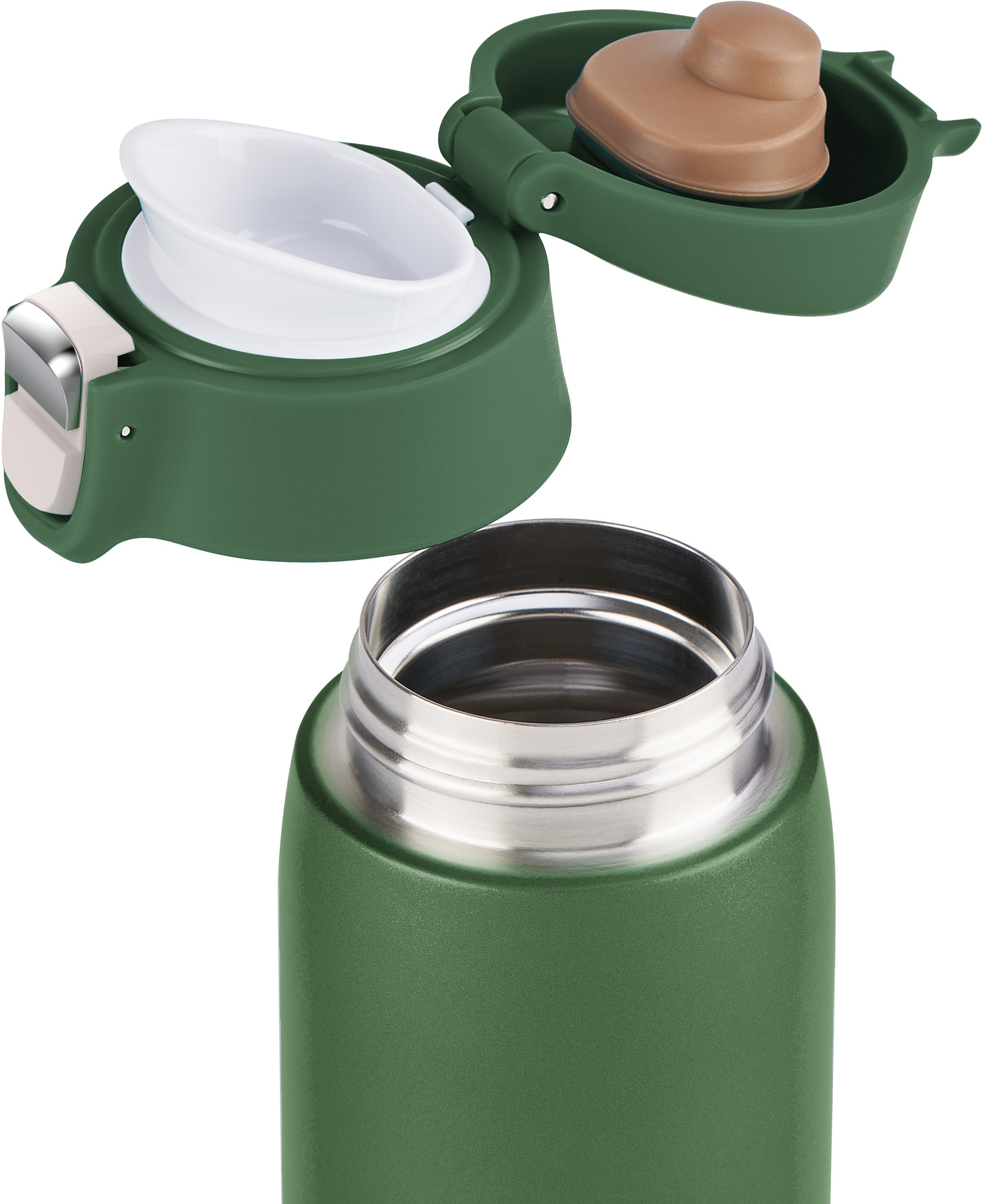 Emsa Thermobecher »Travel Mug Light«, 0,4L, leicht, Edelstahl, Klappverschluss, 100% dicht, 8h heiß/16h kalt