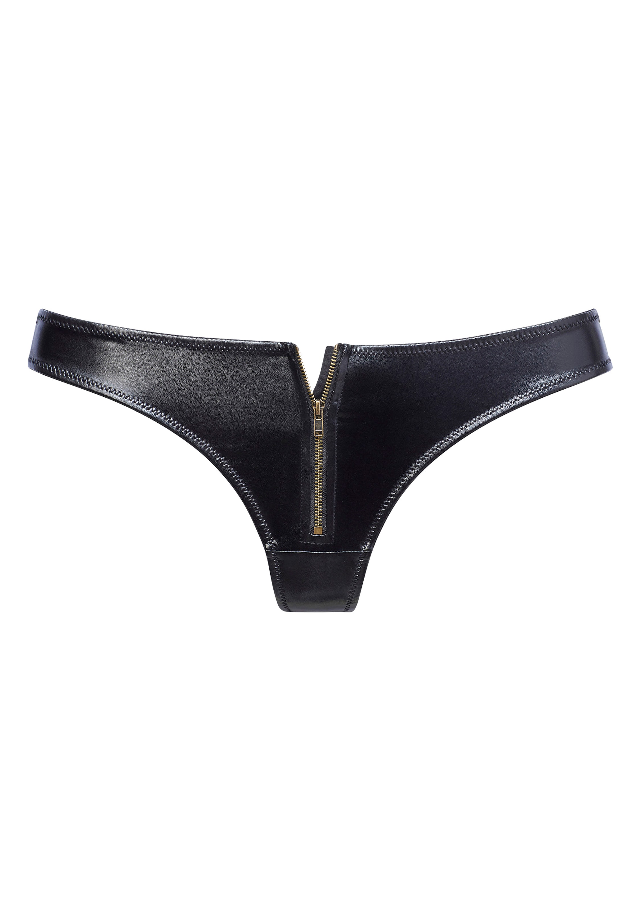 petite fleur gold String in Leder-Optik mit Reißverschluss (Kunstleder)