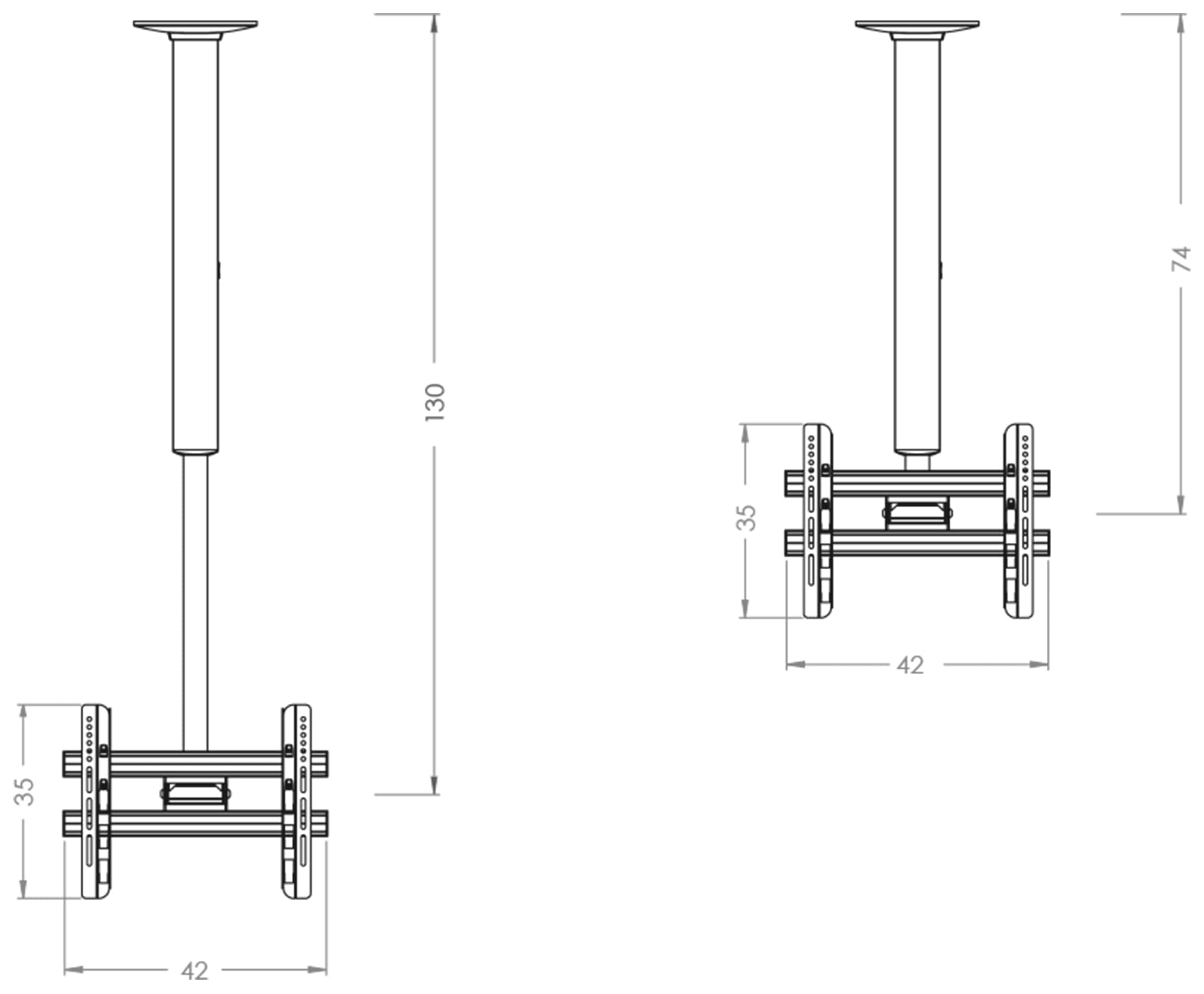 VCM TV-Deckenhalterung »Universal VESA TV Deckenhalterung CM3 Double«, (VCM CM)