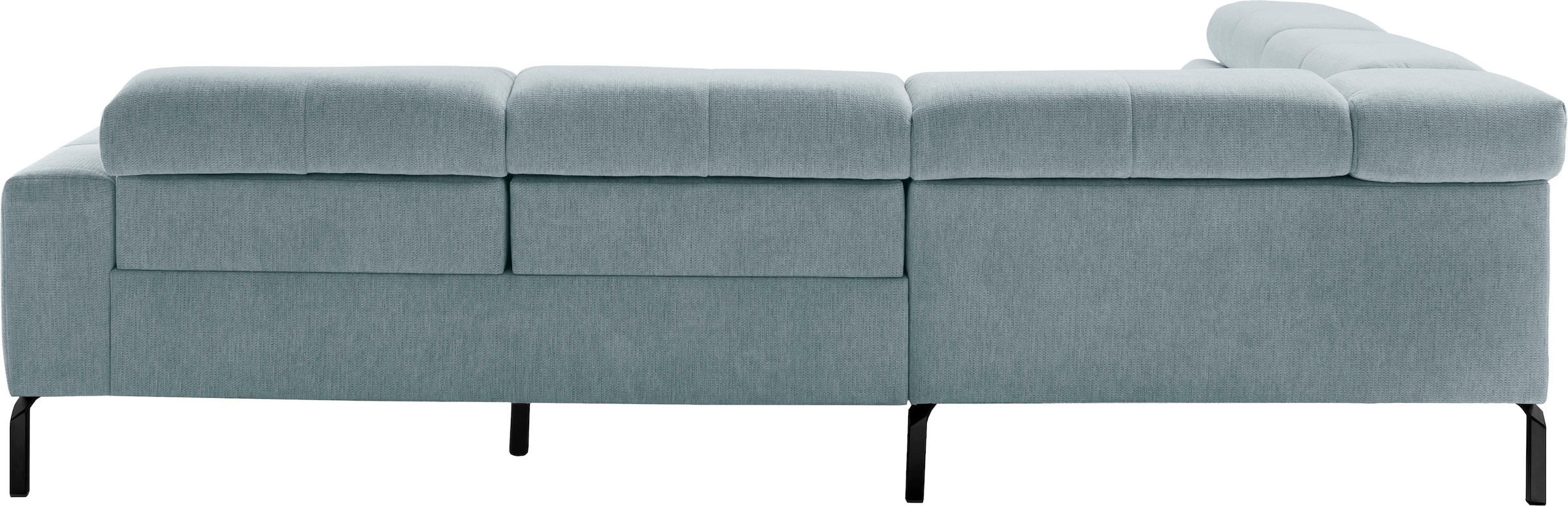 Home affaire Ecksofa »Claya Move, L-Form, Kopf- & Rückenverstellung, Breite 282 cm« Moderne Steppung, weicher Polsteraufbau & saugroboterfreundliche Höhe